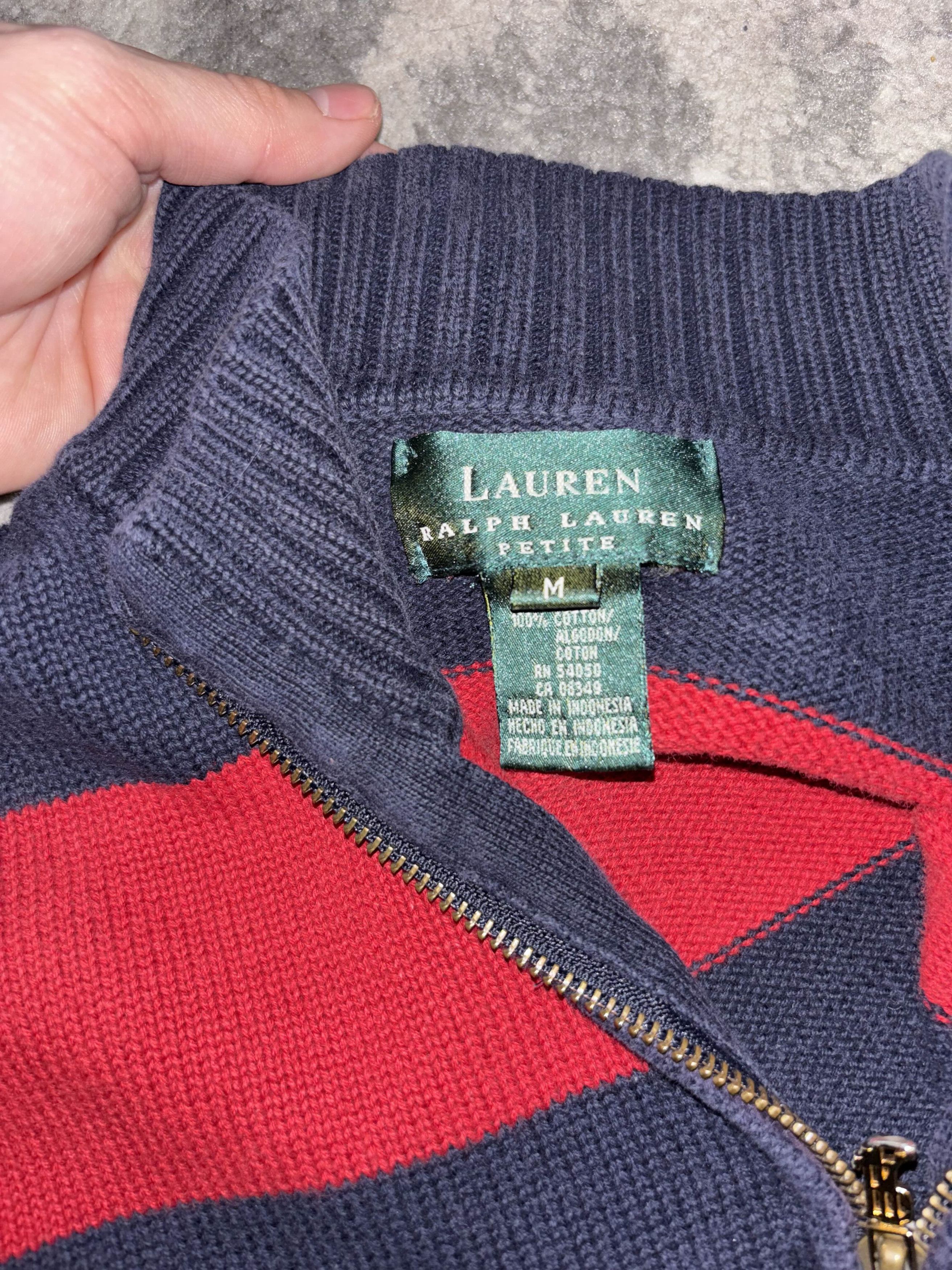 Polo Ralph Lauren Vintage Polo Ralph Lauren Striped Quarter Zip Size M / US 6-8 / IT 42-44 - 3 Thumbnail