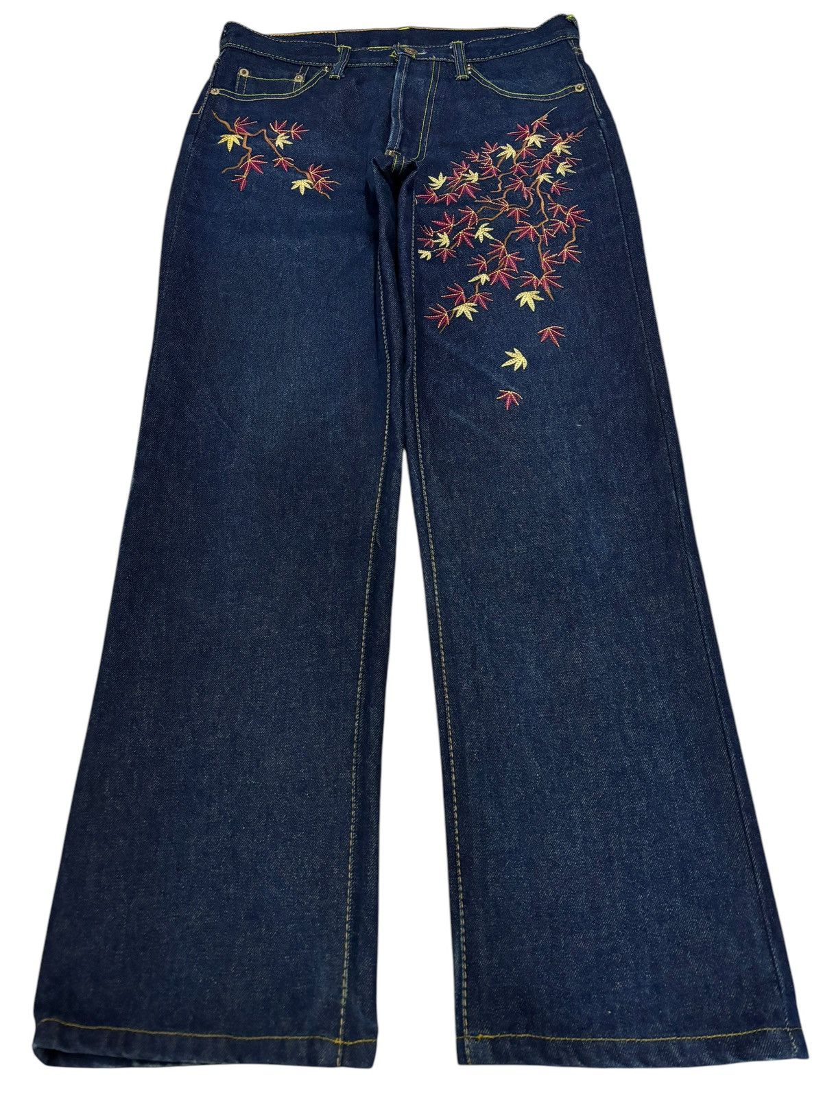 Japanese Brand × Kings Of Indigo × Seditionaries 🔥RARE🔥 Soul Of Koi Embroidered KOI Fish Denim Jeans Size US 30 / EU 46 - 3 Thumbnail