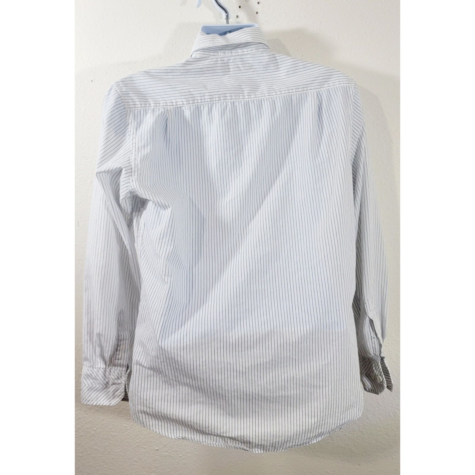 Fossil Fossil White Blue Striped Pointed Collar Button Shirt Medium Size US M / EU 48-50 / 2 - 2 Thumbnail