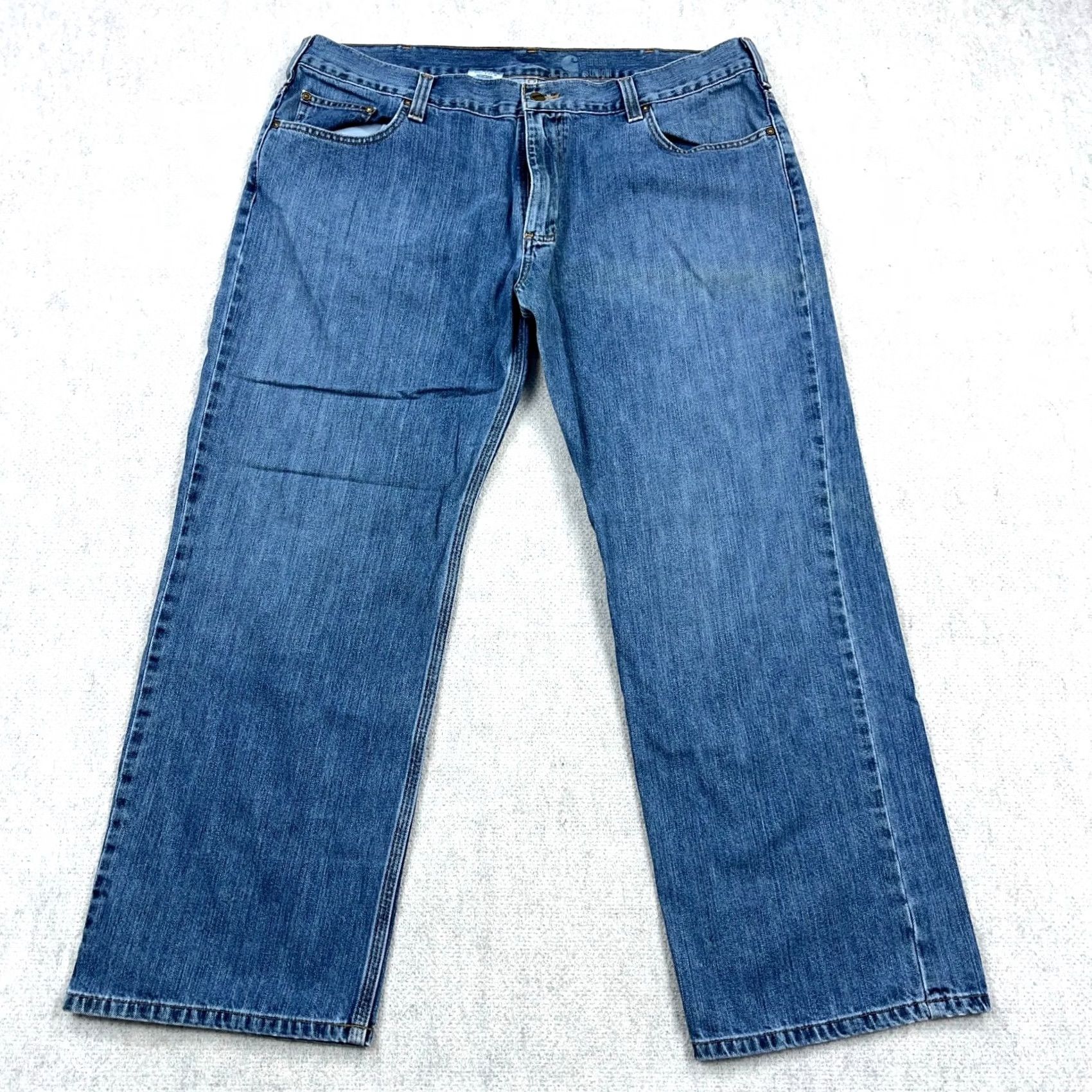Carhartt VINTAGE Carhartt Jeans Men 40x30 Loose Fit Straight Leg Dungaree Fit Baggy VTG Y2K Blue Denim 5-Pocket Mens Jeans Size US 40 / EU 56 - 2 Thumbnail