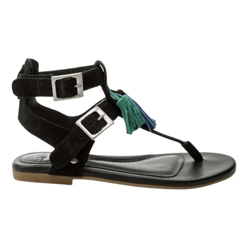 Ugg UGG Lecia Black Leather Ankle Wrap Sandal Size 9 Size US 9 / IT 39 - 1 Thumbnail