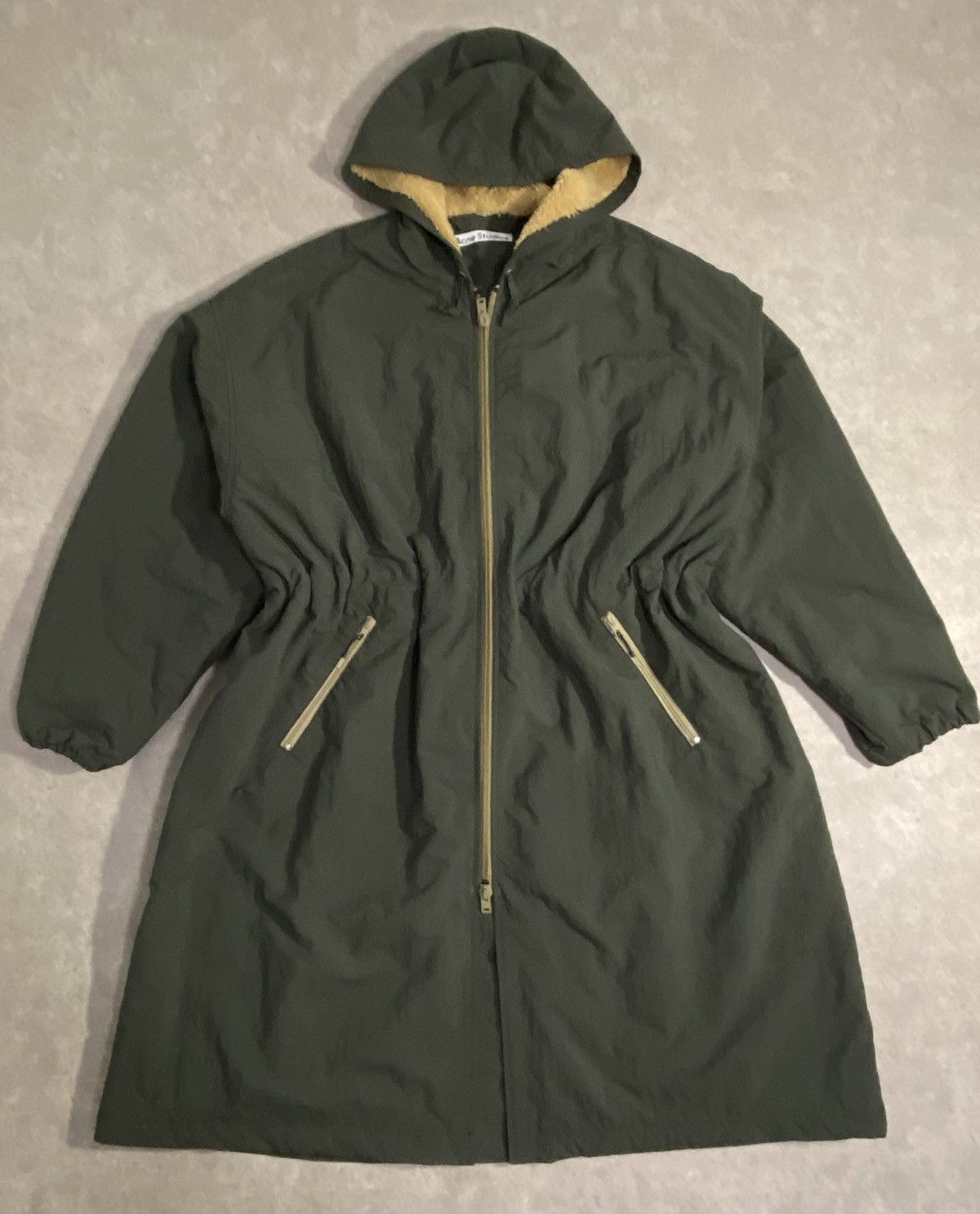 Acne Studios Charles Coat Olive Green | Grailed