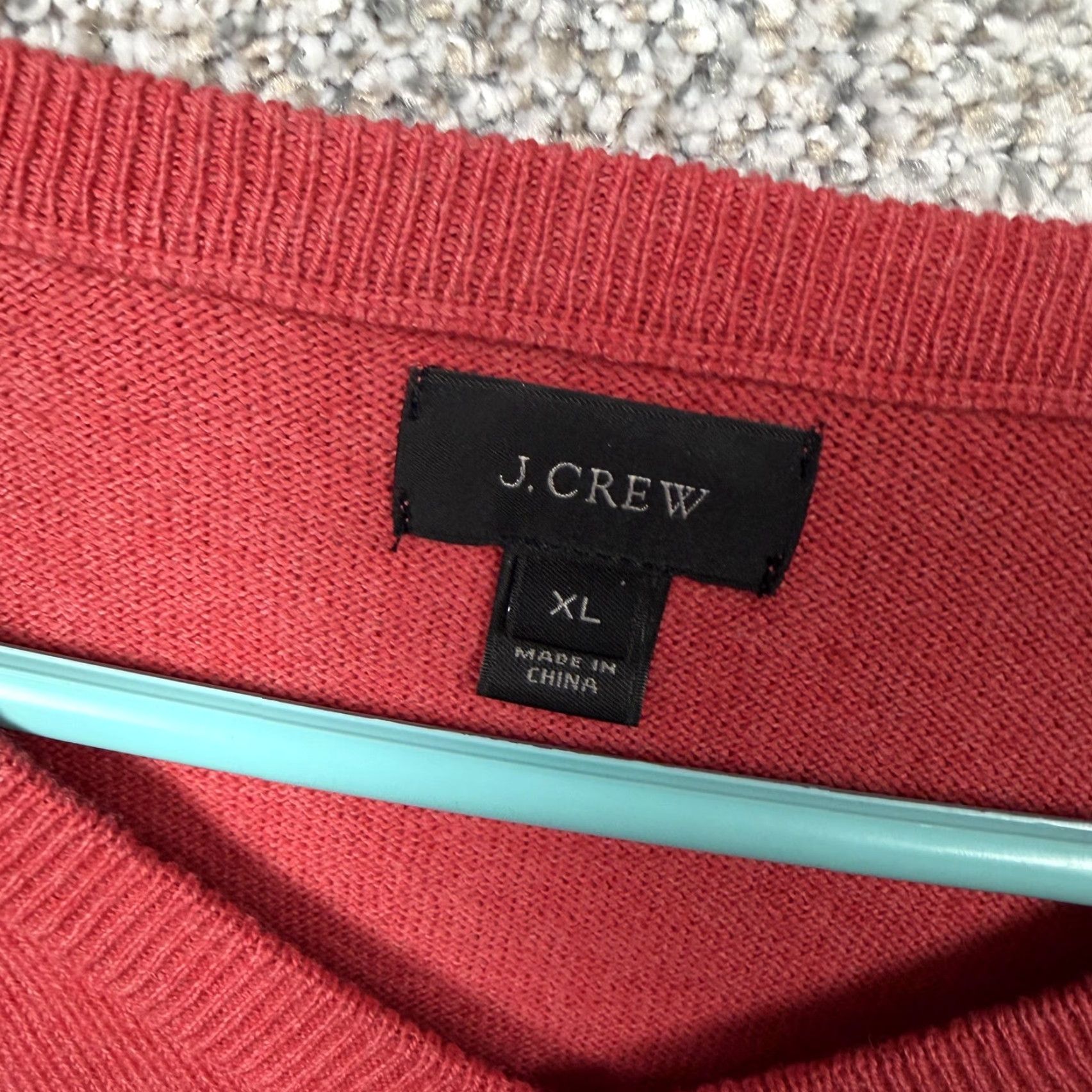 J.Crew J.CREW Sweater XL Cotton Cashmere V-Neck Pullover Men Red Knit Lightweight Solid Long Sleeve Slim Fit Capstone Capsule Quiet Luxury N/A Size US XL / EU 56 / 4 - 5 Thumbnail
