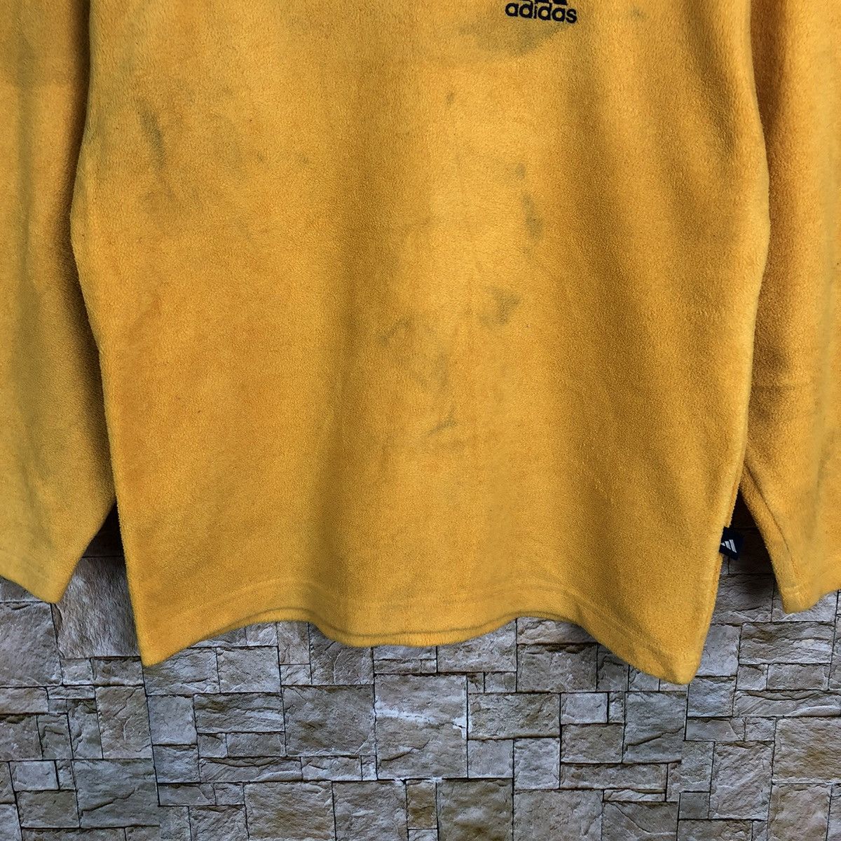 Adidas × Vintage Adidas Yellow dirty Sweatshirt #A254 Size US S / EU 44-46 / 1 - 6 Thumbnail