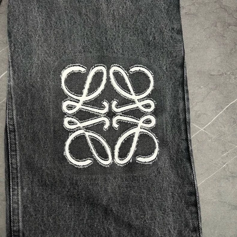 Loewe Loewe Gray and black LOGO jeans Size 42" / US 20 - 3 Thumbnail