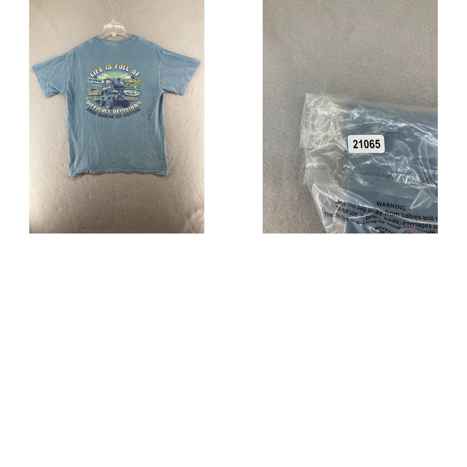 Jeep Jeep T-Shirt Mens M Blue Solid Crew Neck Short Sleeve Cars Outdoor Size US M / EU 48-50 / 2 - 8 Thumbnail