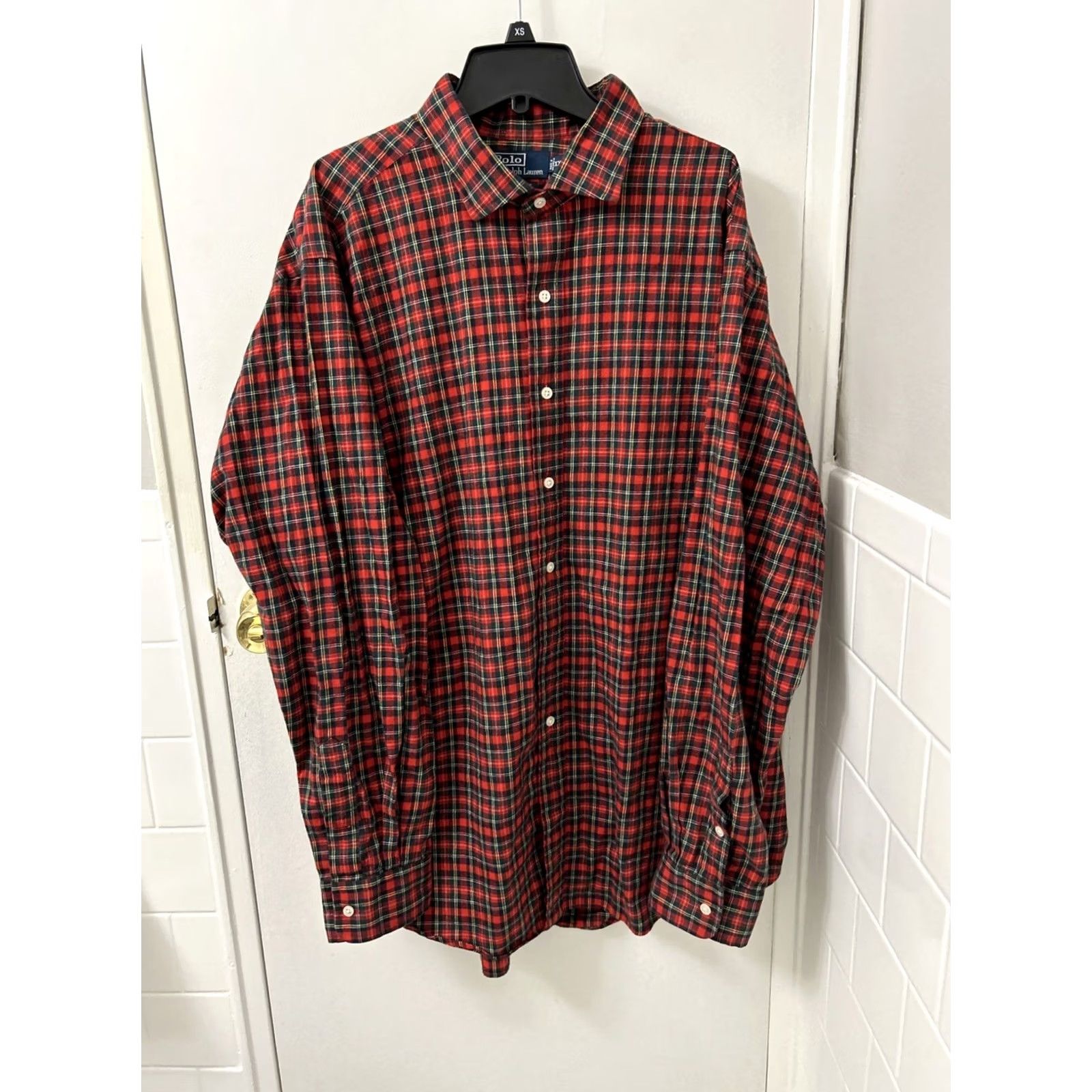 Polo Ralph Lauren Polo Ralph Lauren Estate Sport Shirt Mens 2XL Red Plaid Button-Up Long Sleeve Cotton Casual Shirt Mens Size US XXL / EU 58 / 5 - 2 Thumbnail