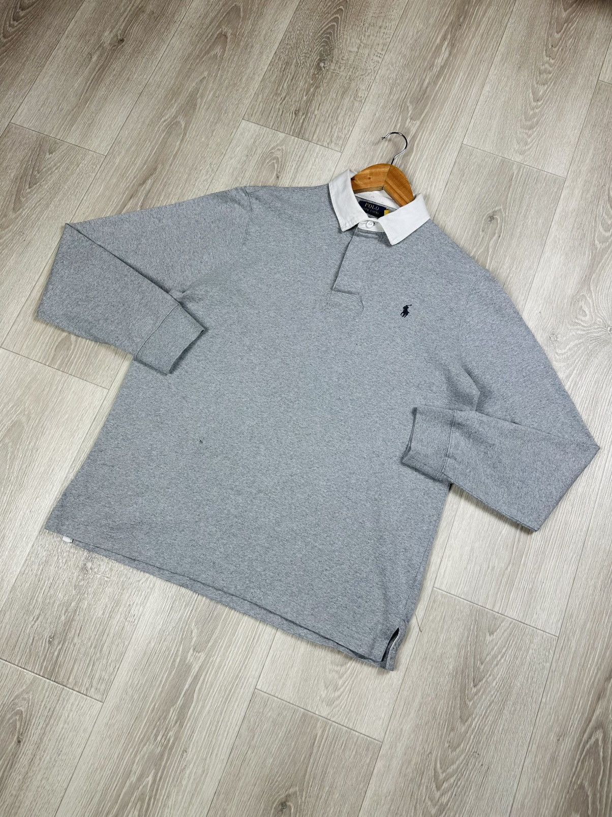 Rugby Ralph Lauren Vintage Polo Ralph Lauren Mens Rugby Shirt Long Sleeve Size US L / EU 52-54 / 3 - 3 Thumbnail