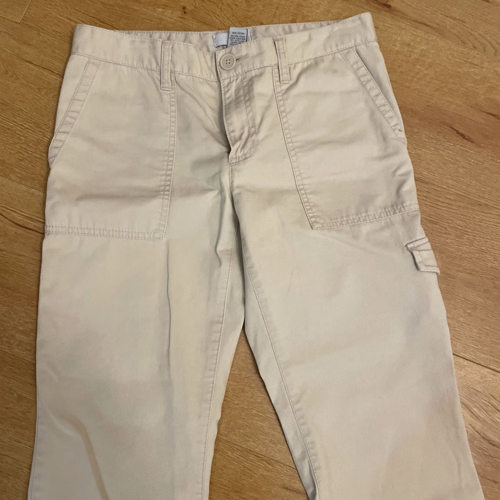 Gap VINTAGE Gap Cargo Pants Ladies 6 Beige Tan Flare Leg Low Rise Y2K Womens Pants Size 28" / US 6 / IT 42 - 2 Thumbnail
