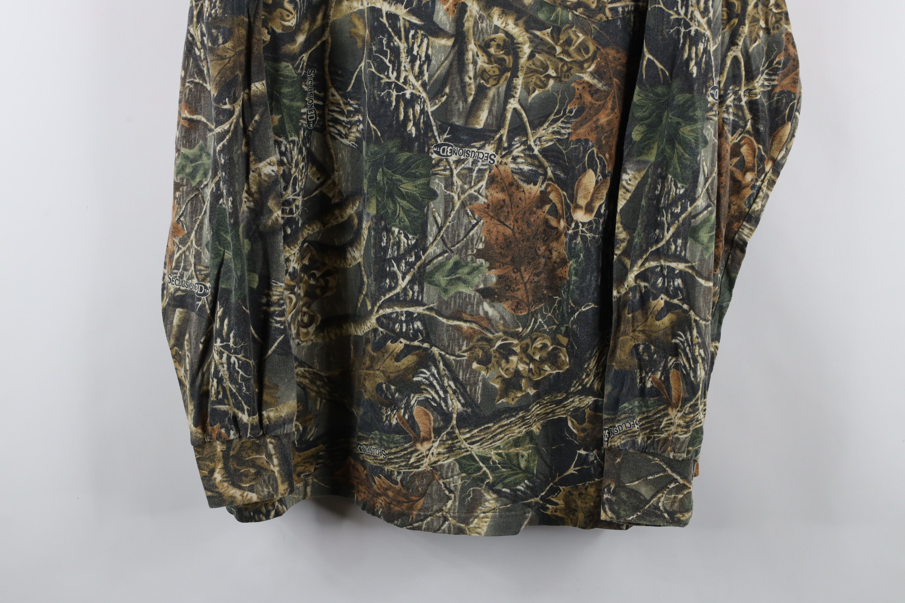 Cabelas × Vintage Vintage Cabelas Camouflage Long Sleeve Henley T-Shirt Cotton Size US XL / EU 56 / 4 - 3 Thumbnail