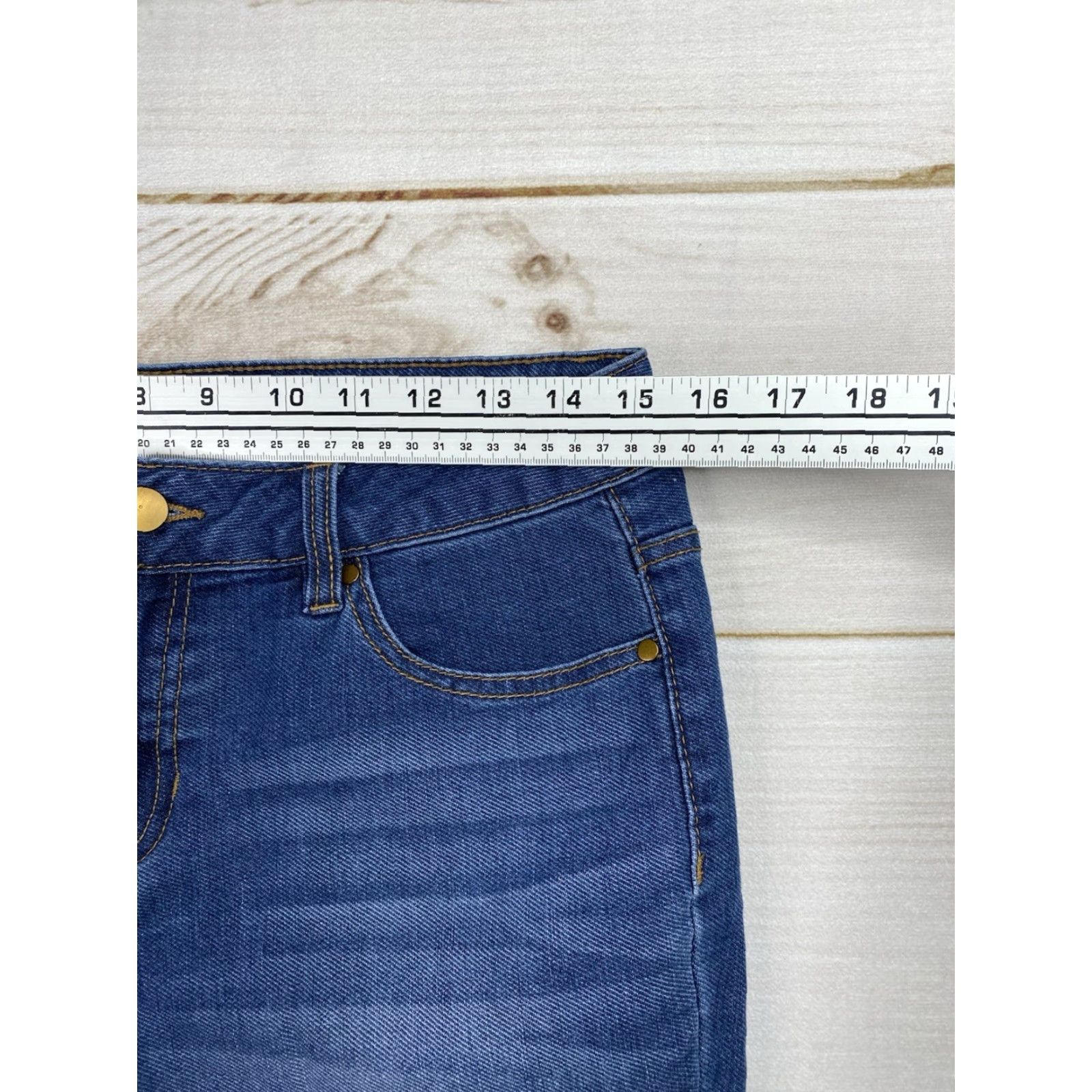 Denime D. Jeans Jeans Women's 10 Dark Wash Distressed Mid Rise Tapered Leg Denim Jeans Women 90s City Hipster Vintage No Size 32" / US 10 / IT 46 - 6 Thumbnail