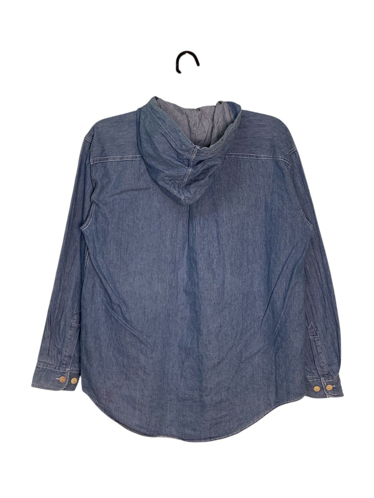 Pieces Uniques Rare Design Unique Soft Denim Hoodie Button Up Shirts Size US M / EU 48-50 / 2 - 2 Thumbnail