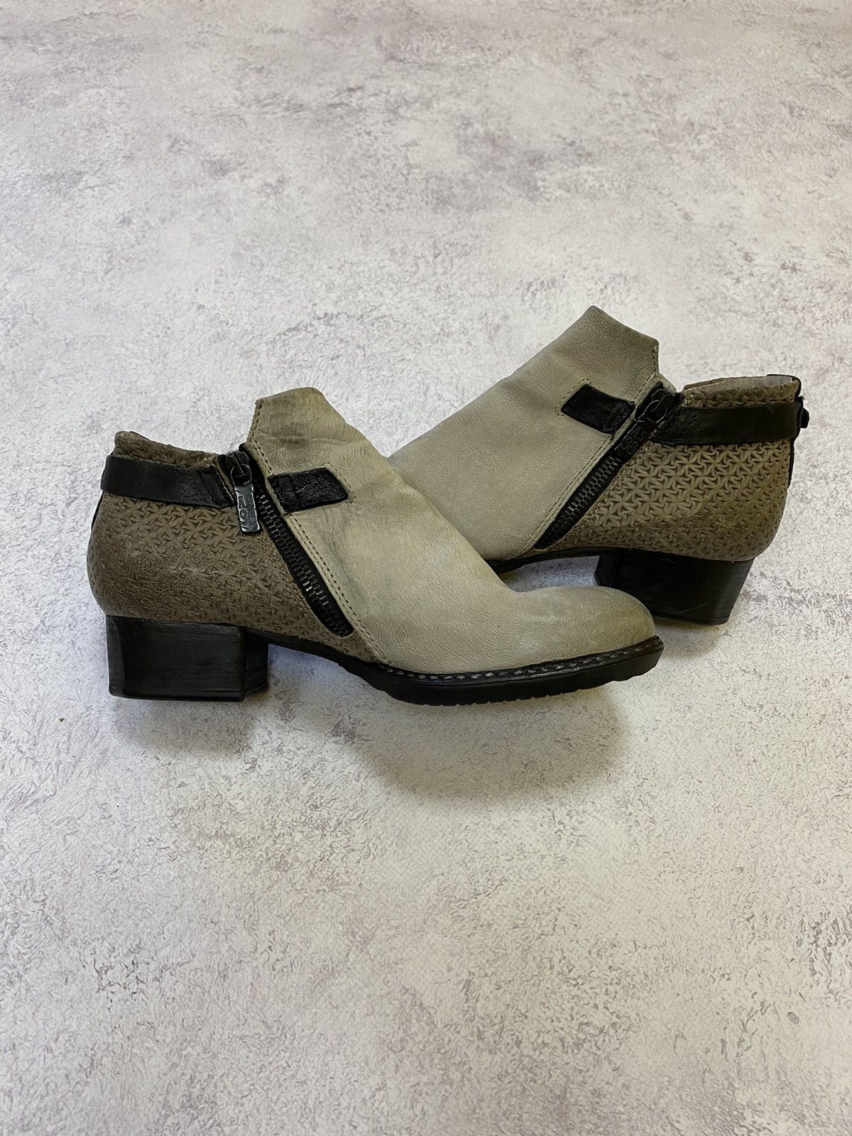 A.S.98 Womens A.S. 98 Distressed Grey Leather Shoes Size 38 Size US 8 / IT 38 - 2 Thumbnail