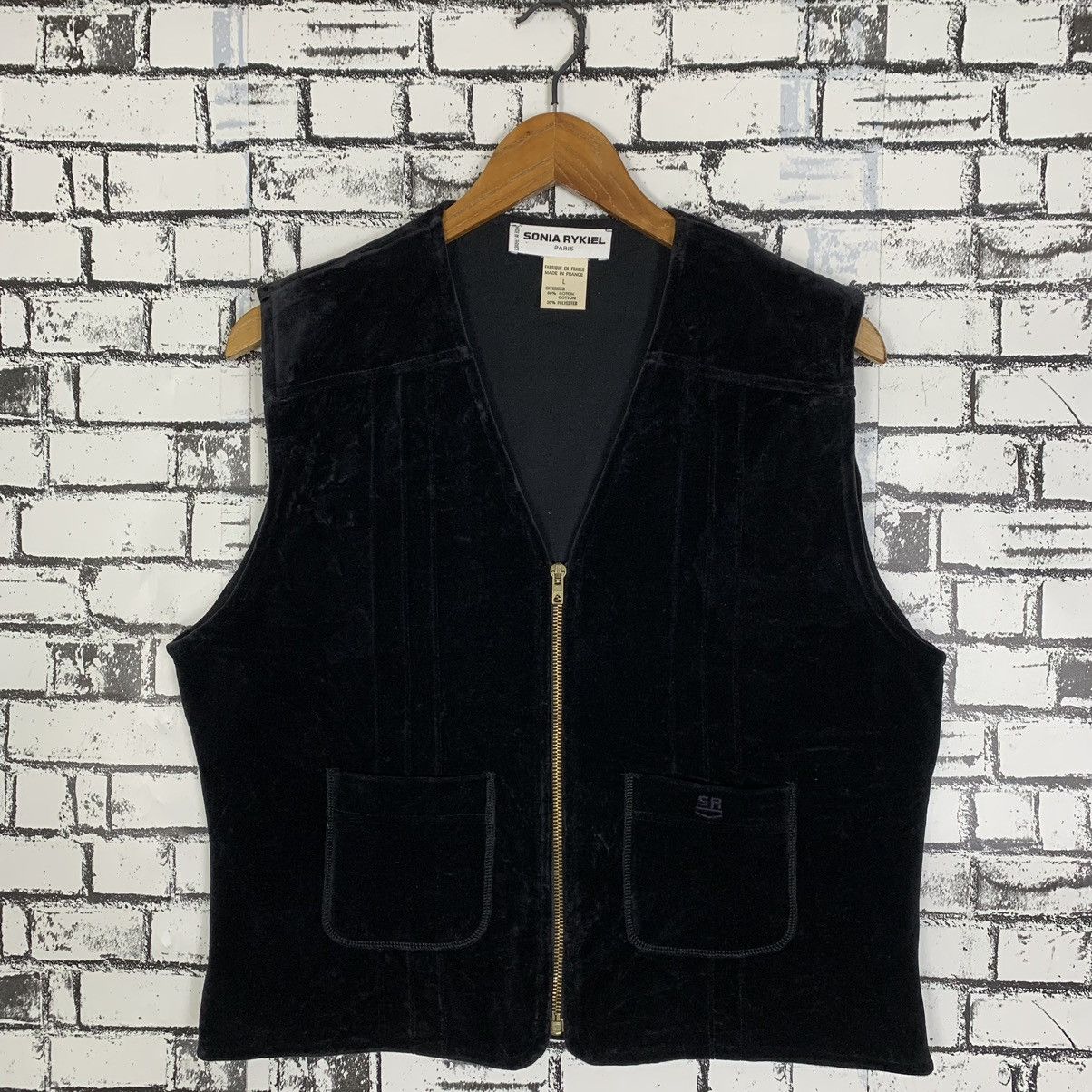 Vintage Sonia Rykiel Paris Vest Jacket Velvet