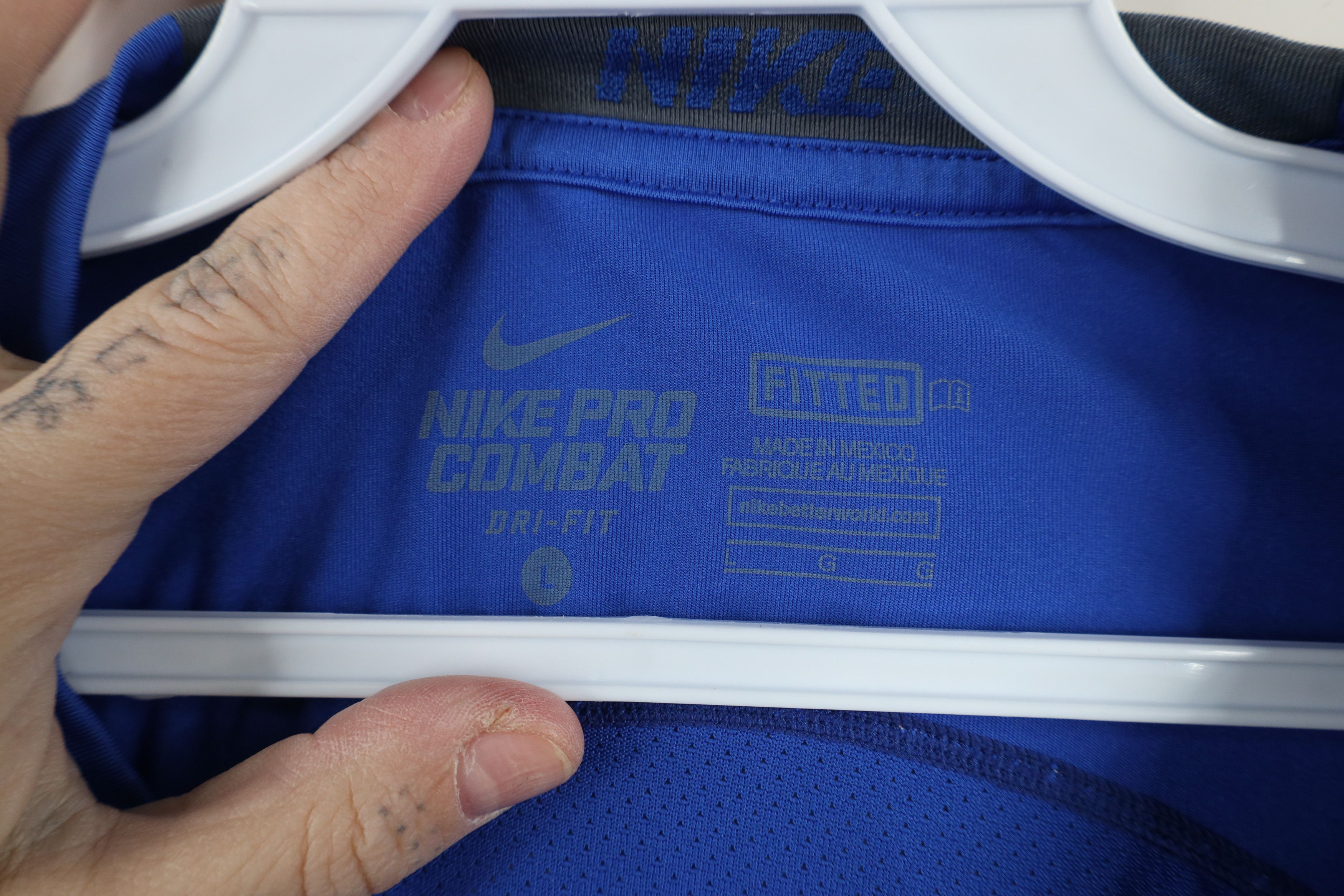 Nike × Vintage Nike Pro Combat Compression Long Sleeve Training T-Shirt Size US L / EU 52-54 / 3 - 6 Thumbnail