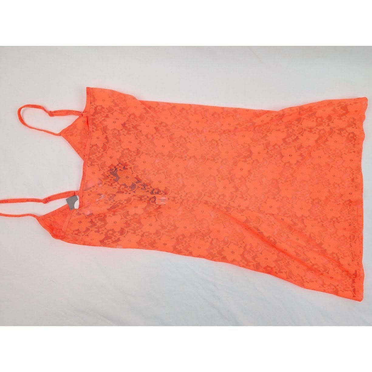 Balenciaga o1rshd1 Stretch Lace Short Dress in Fluo Orange Size M / US 6-8 / IT 42-44 - 11 Thumbnail