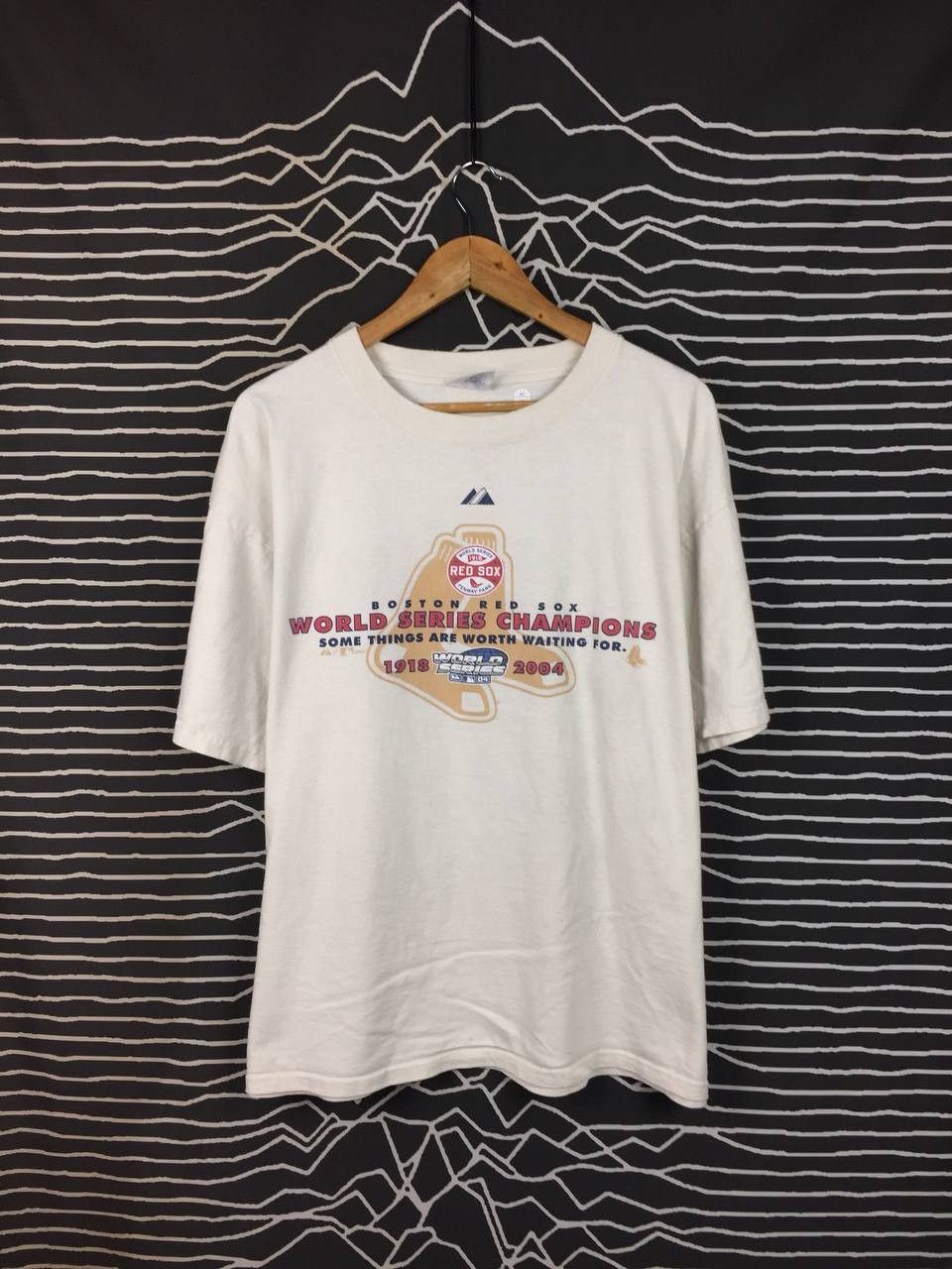 Majestic Vtg 2004 Boston Red Sox World Series Champions Tee Size US XL / EU 56 / 4 - 2 Thumbnail