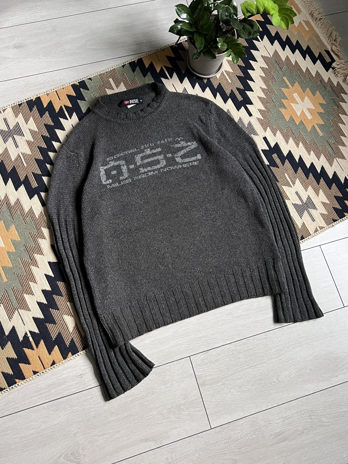Diesel Vintage Diesel Y2K Avand Garde Knit Sweater Size US XL / EU 56 / 4 - 3 Thumbnail
