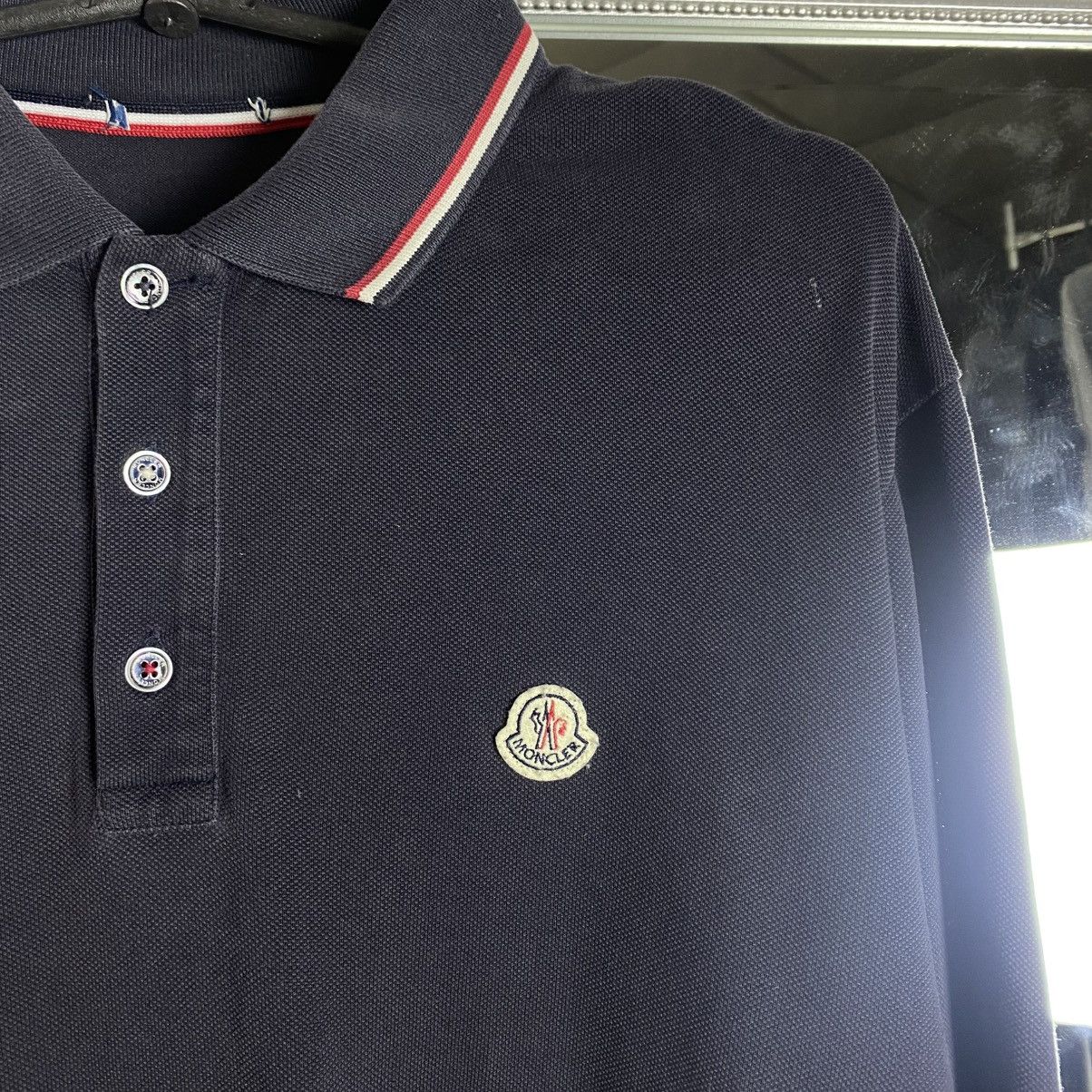 Moncler Moncler Polo Long Sleeve navy Size US L / EU 52-54 / 3 - 3 Thumbnail