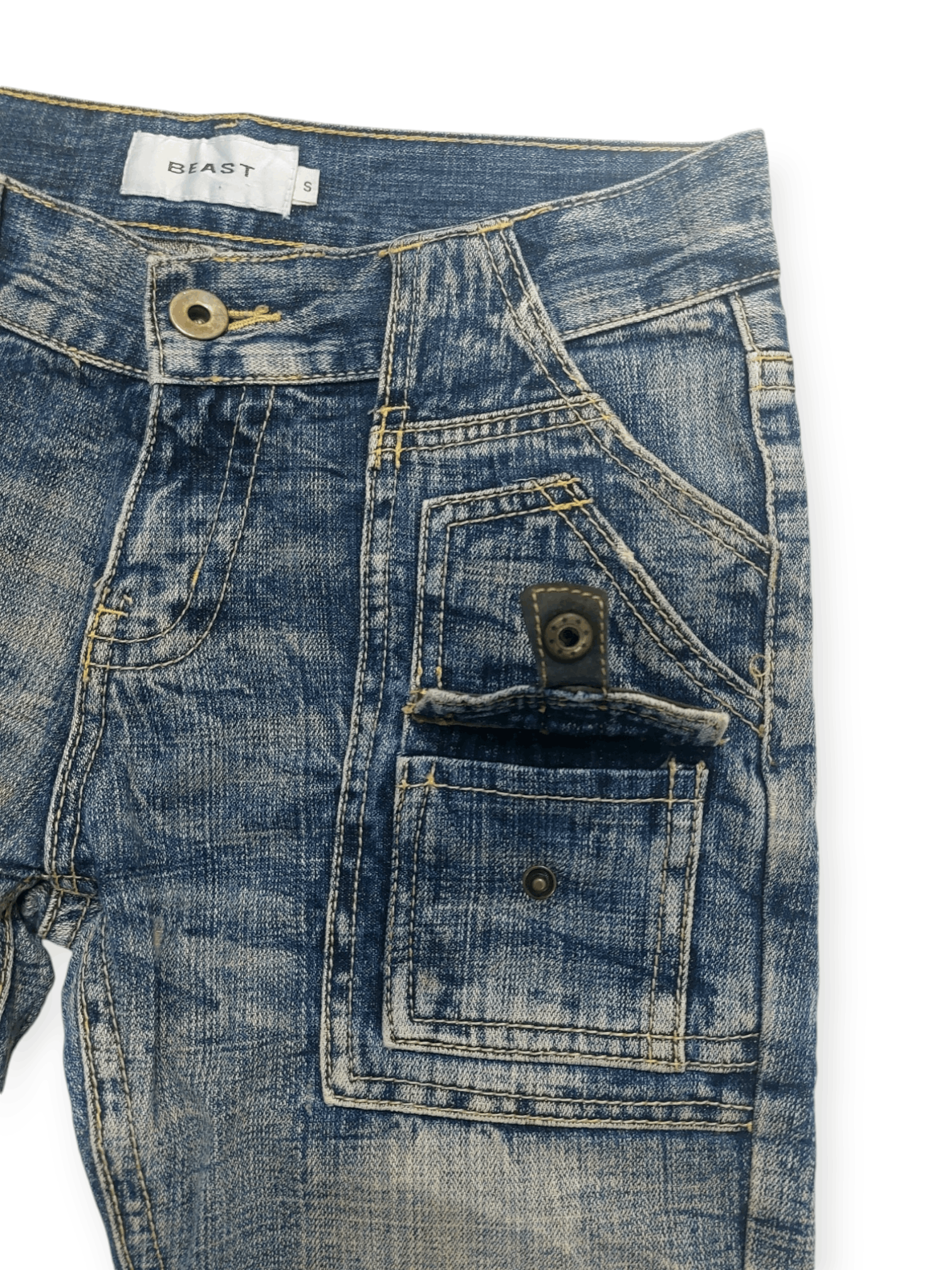 Japanese Brand Beast Leather Strip Multipocket Short Pant Size US 30 / EU 46 - 7 Thumbnail
