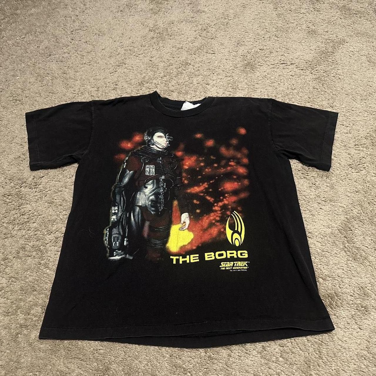 Vintage Star Trek Borg T Shirt 90s Black