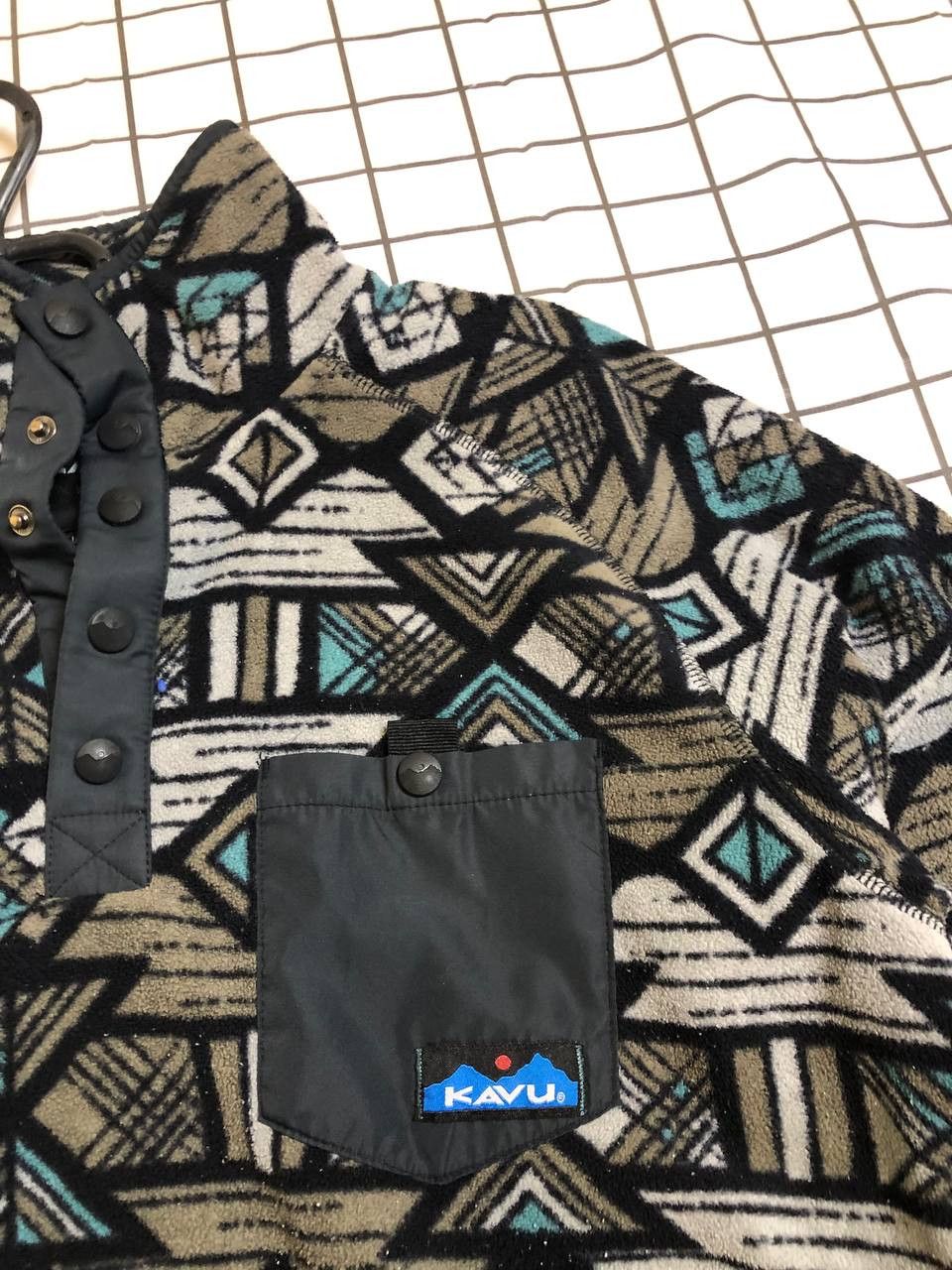 KAVU Kavu Sweater Pullover Fleece Snap T Jacket Colorblock Adult Size US S / EU 44-46 / 1 - 2 Thumbnail