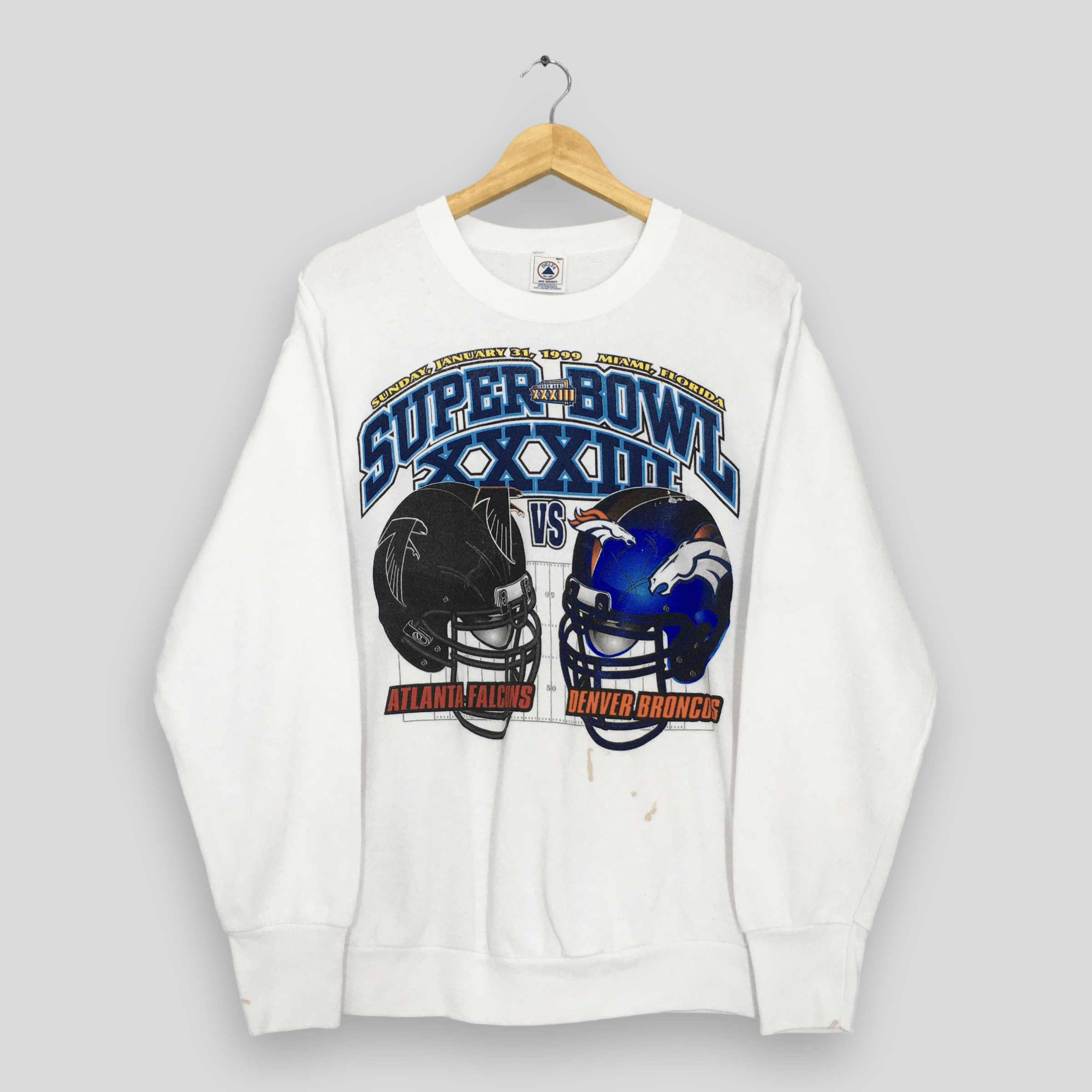 Vintage 1990s Super Bowl XXXIII Nfl Sweatshirt Large
