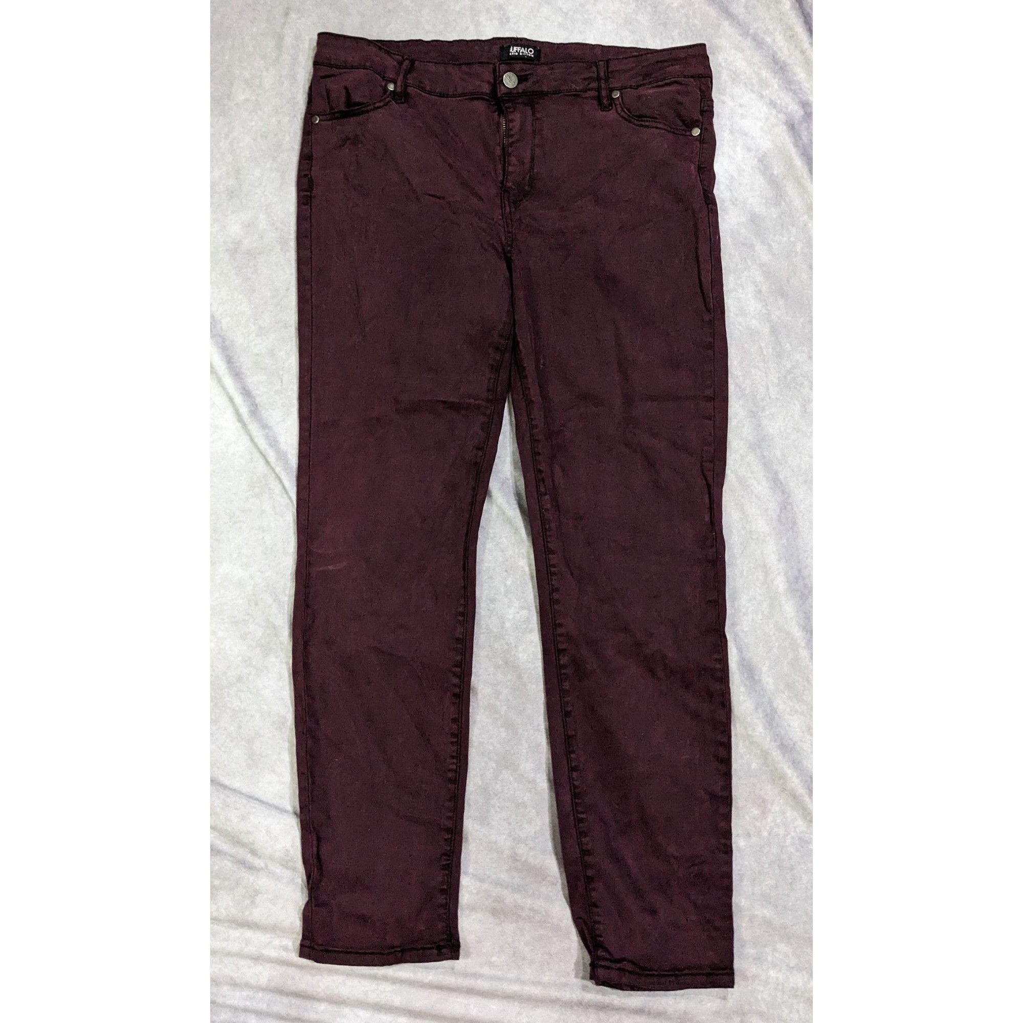Buffalo David Bitton Burgundy Skinny Jeans from Buffalo by David Bitton Size 36" / US 14 / IT 50 - 4 Thumbnail