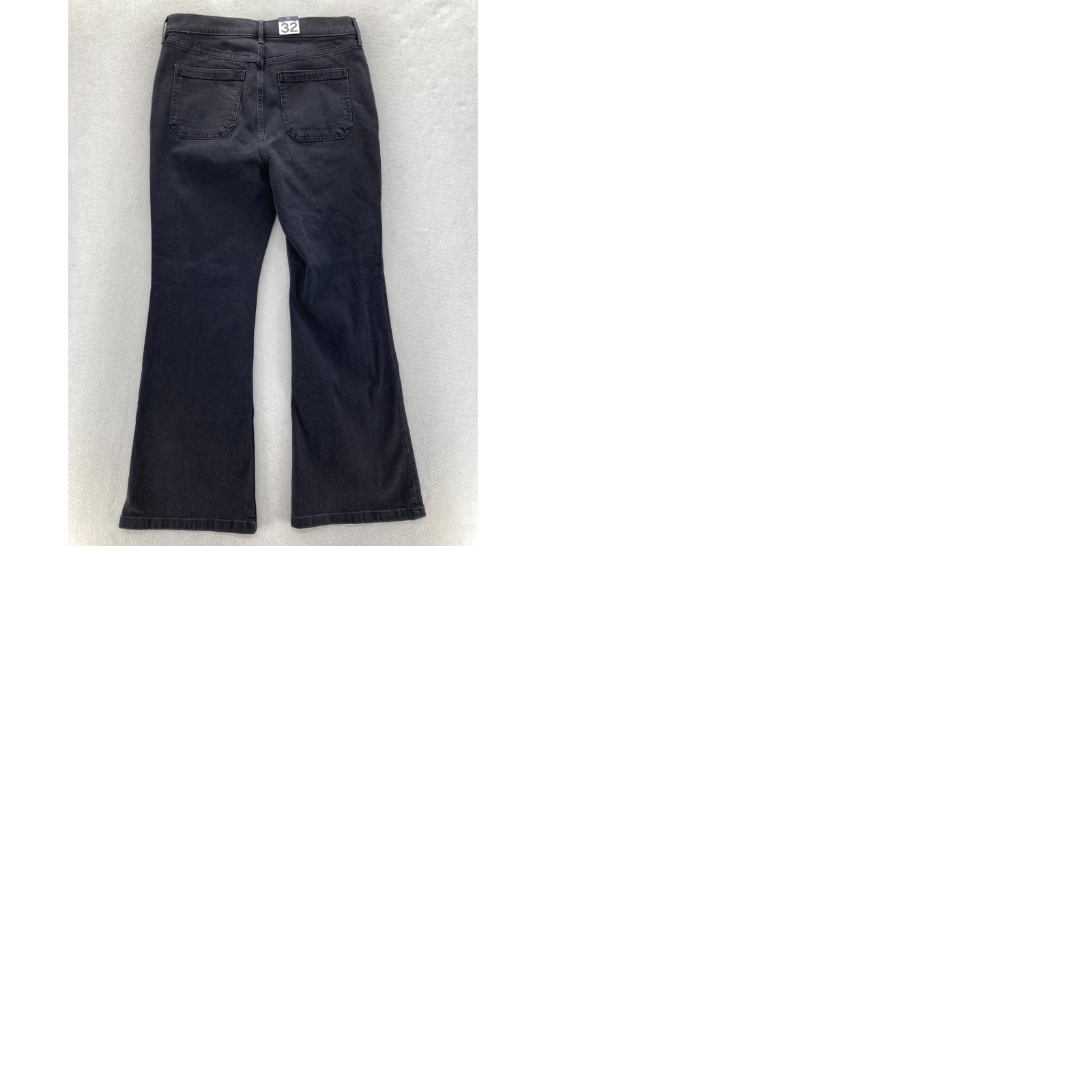 Gap GAP Jeans Women's 70s Flare Black Denim High Rise Stretch retro Y2K 14 Short Regular Collection Size 24" / US 00 / IT 34 - 9 Thumbnail
