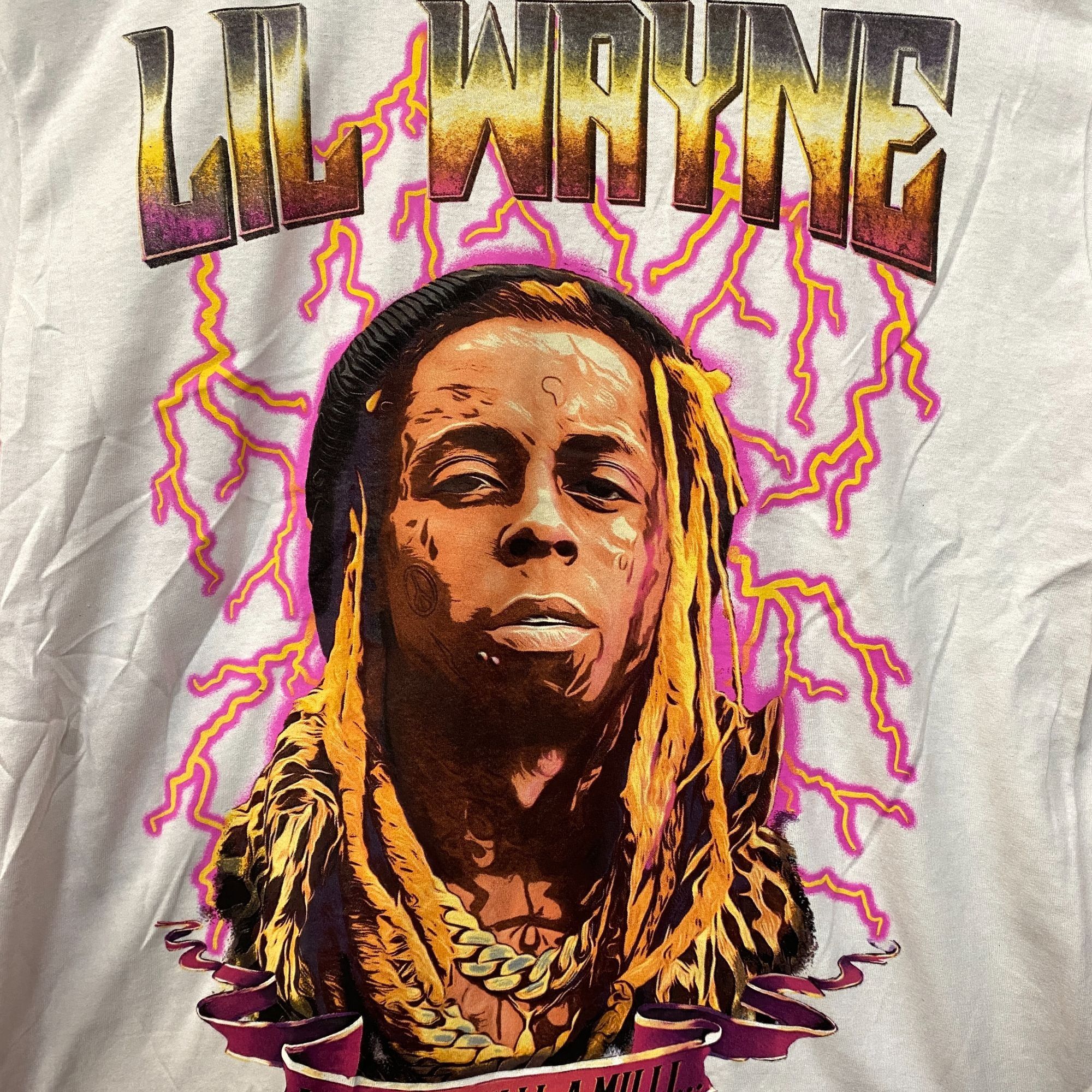 Lil Wayne Reason Lil Wayne A Milli Lightning White T-Shirt Large Size US L / EU 52-54 / 3 - 2 Thumbnail