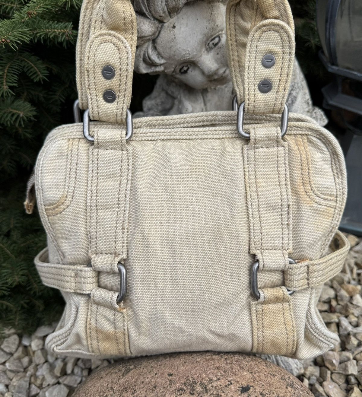 Diesel DIESEL Denim Distressed Handbag Y2K Cargo Utility Military Size ONE SIZE - 2 Thumbnail