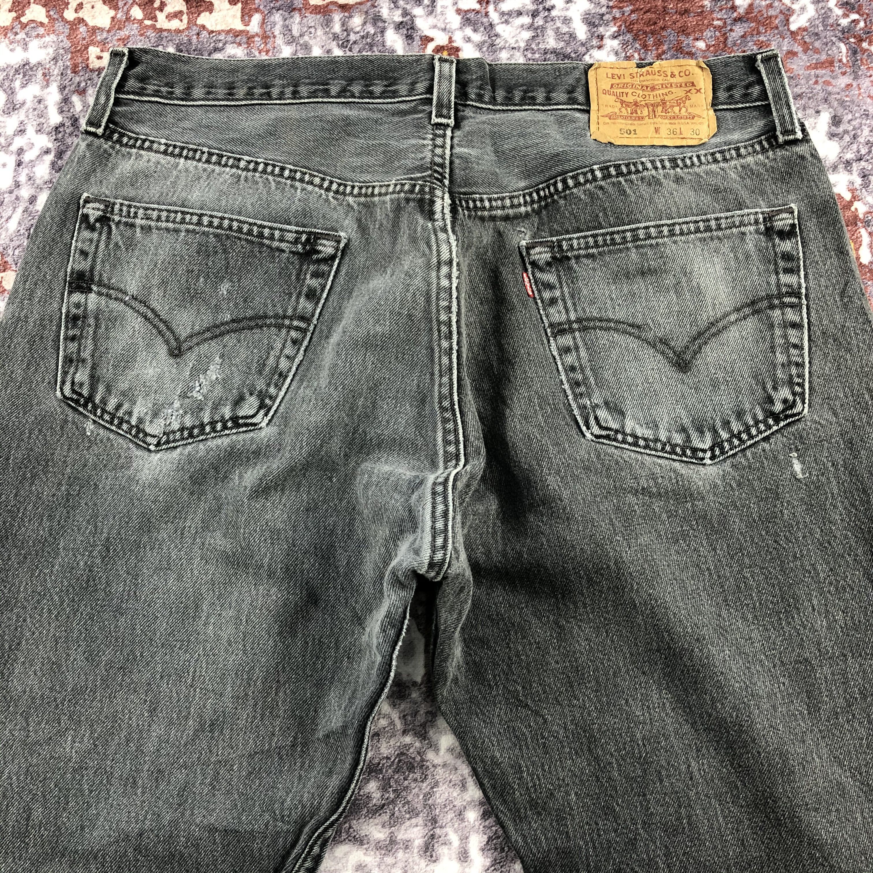 Levi's Vintage 90s Distress Levis 501 Jeans-JM2102 Size US 35 - 7 Thumbnail