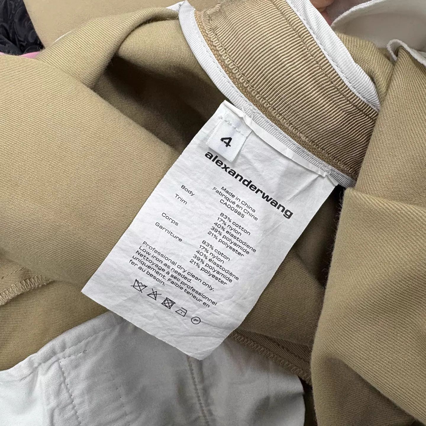 Alexander Wang alexanderwang khaki elastic waist logo pants 4 Size 27" / US 4 / IT 40 - 3 Thumbnail