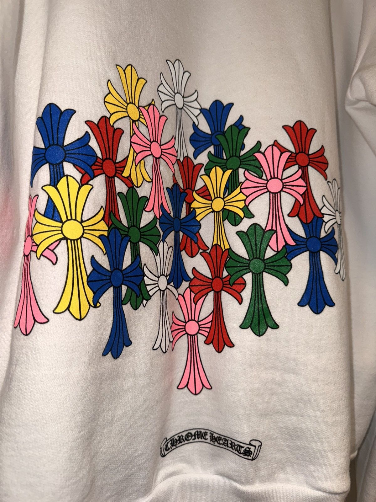 Chrome Hearts Chrome Hearts Multi Color Cemetery Cross Hoodie White Size US L / EU 52-54 / 3 - 7 Thumbnail