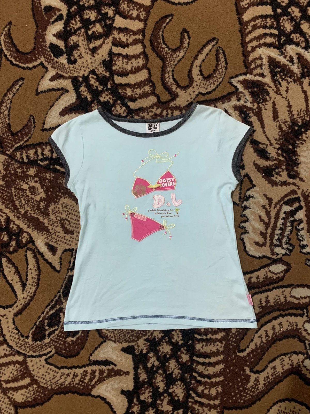Japanese Brand Vintage Y2K Daisy Lovers Baby Tee Size M / US 6-8 / IT 42-44 - 1 Thumbnail