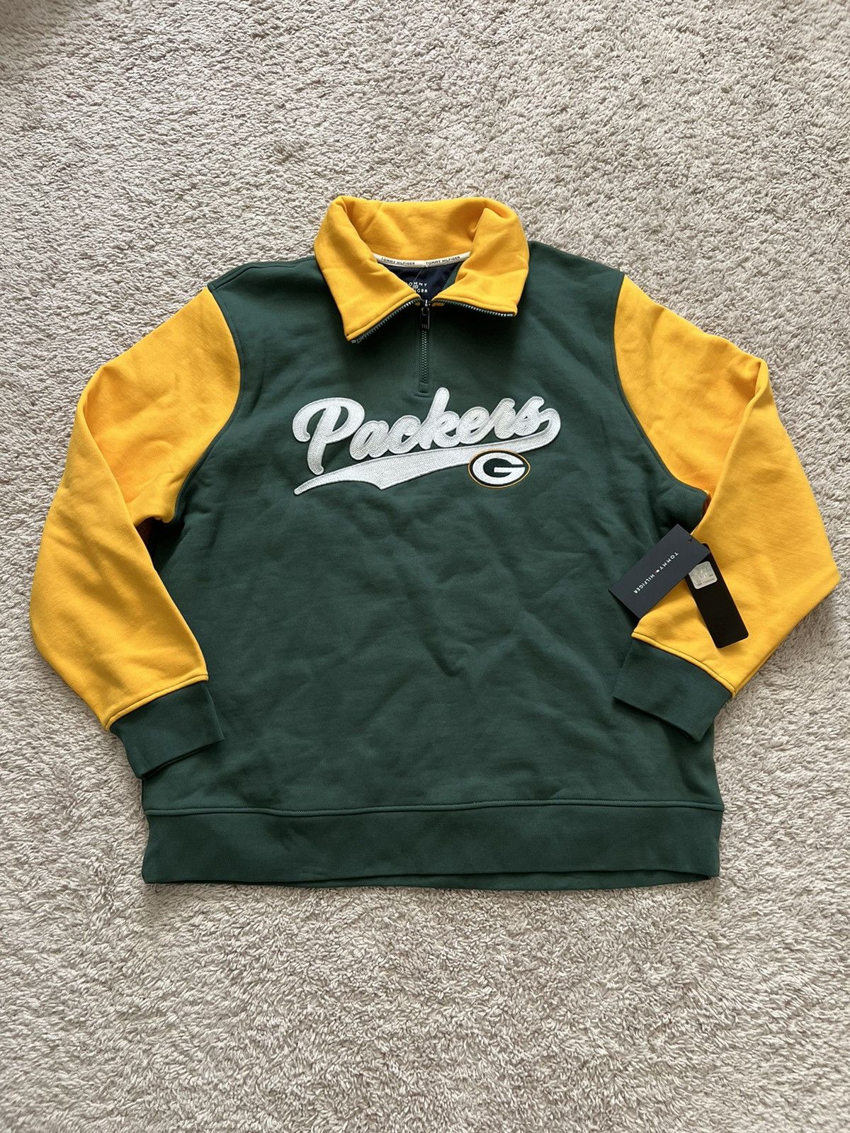 Tommy Hilfiger Tommy Hilfiger Green Bay Packers Pullover Sweatshirt 1/4 Zip Size US XXL / EU 58 / 5 - 5 Thumbnail