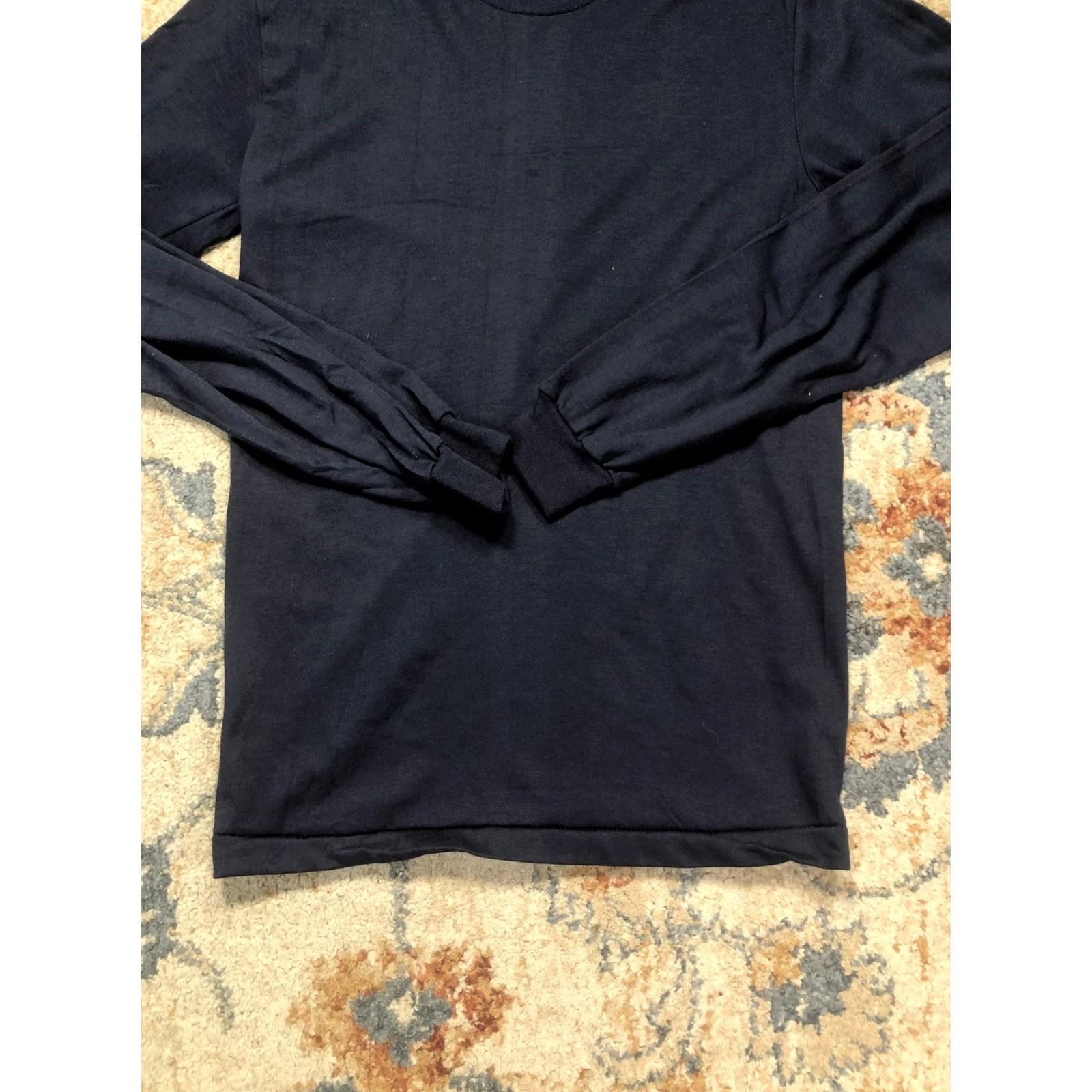 Vintage VINTAGE Screen Stars Shirt Mens Small Blue Solid Long Sleeve Blank Tee Made USA Size US S / EU 44-46 / 1 - 5 Thumbnail