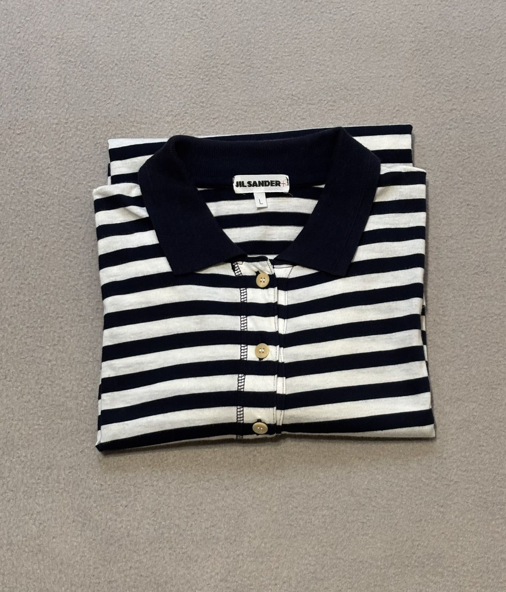Jil Sander Jil Sander Long Sleeve Polo Shirt Size L Size US L / EU 52-54 / 3 - 18 Thumbnail