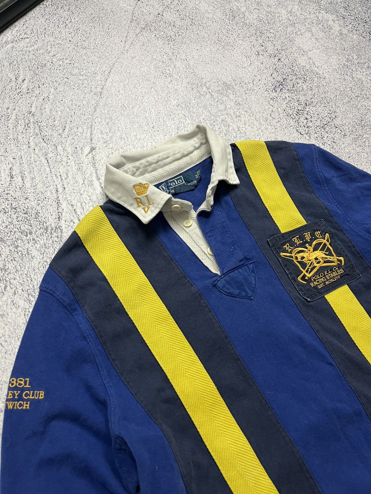 Polo Ralph Lauren × Vintage 🏇🏿Vintage 90’s Polo Ralph Lauren Jockey Racing Rugby Shirt Size US M / EU 48-50 / 2 - 4 Thumbnail