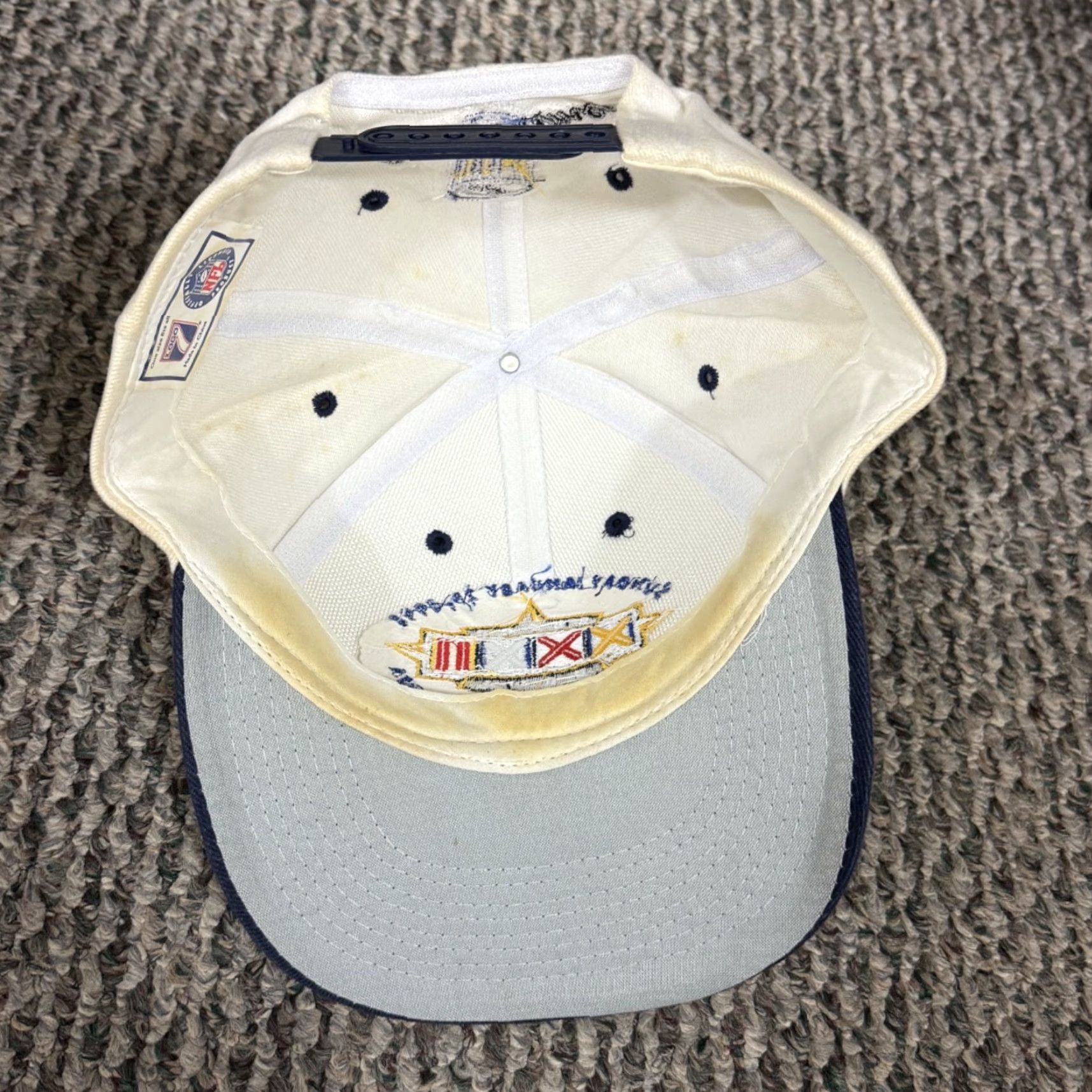Logo 7 VINTAGE Logo 7 Hat Snapback Adult Men One Size White Sports Super Bowl 90s Cap Football NFL Size ONE SIZE - 6 Thumbnail