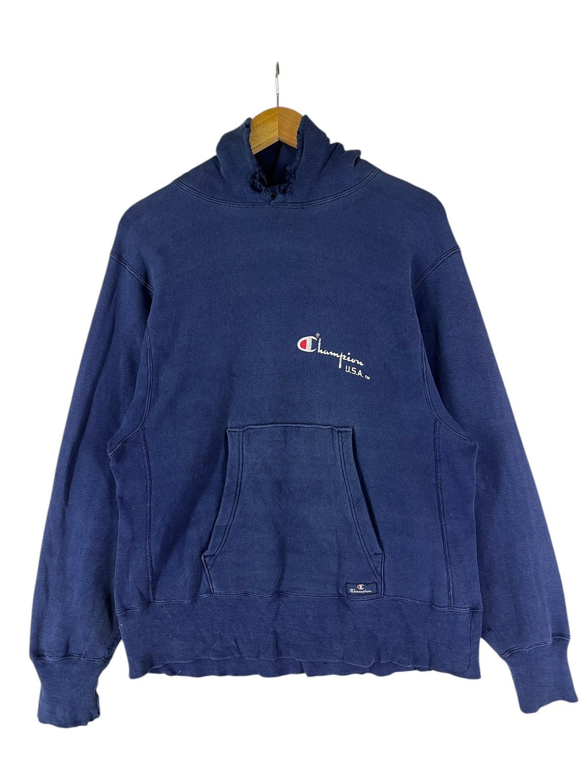 Champion 💥 70s 80s Champion Reverse Weave Warmup SunFaded Distressed Size US M / EU 48-50 / 2 - 15 Thumbnail