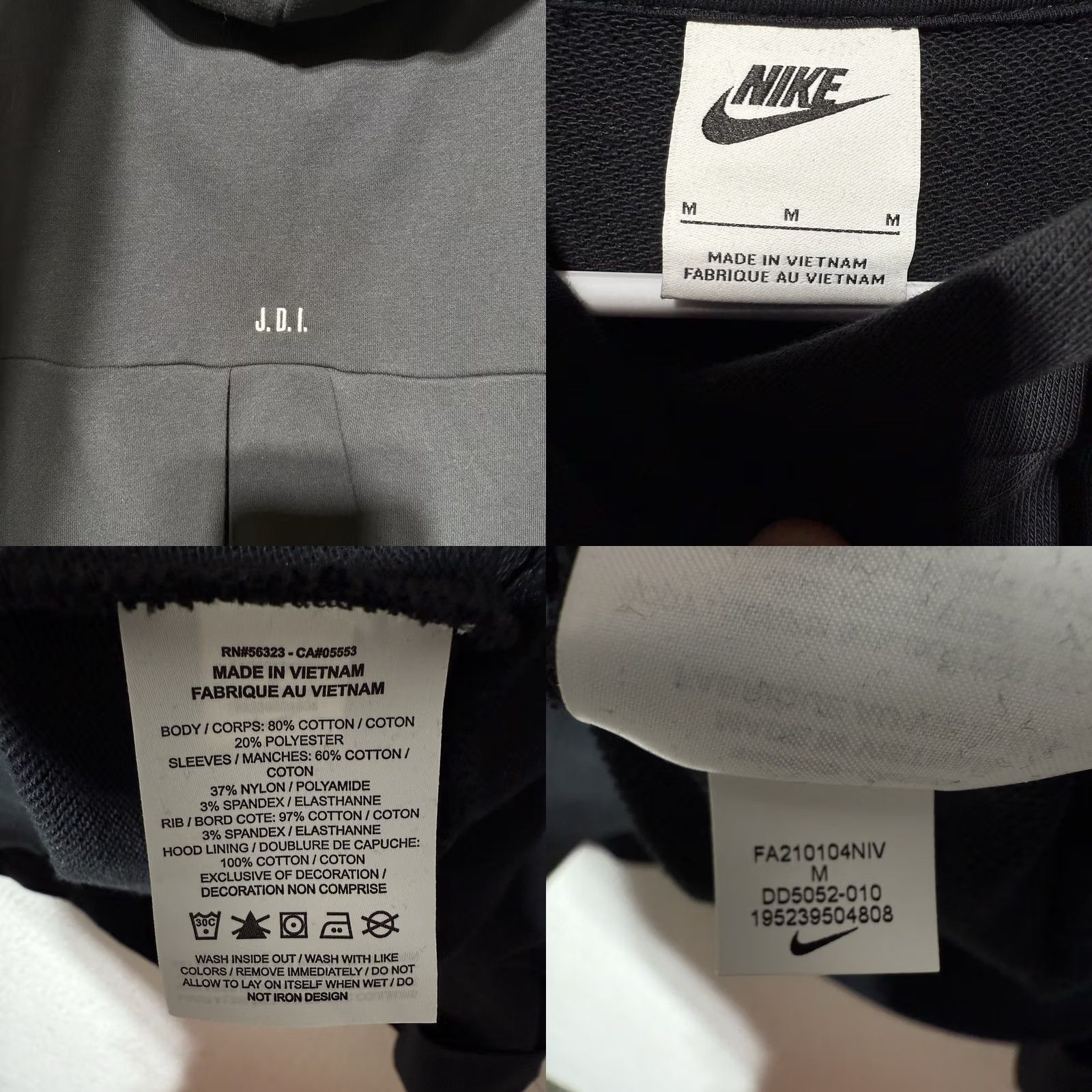 Nike Nike Icon Clash Hoodie M Black Pullover Sweatshirt Swoosh Cufflinks Men Medium Fleece Cotton Cotton Fabric Snap Size US M / EU 48-50 / 2 - 8 Thumbnail