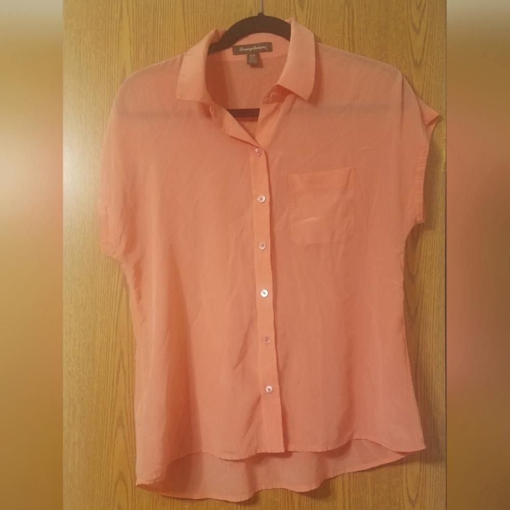 Tommy Bahama Tommy Bahama Coral Button-Up Blouse Size Small Size S / US 4 / IT 40 - 1 Thumbnail