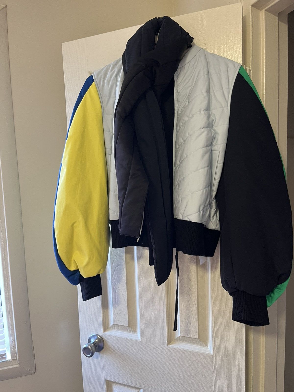 Loewe Loewe Colorblock bomber jackrt with scarf attached Size M / US 6-8 / IT 42-44 - 3 Thumbnail