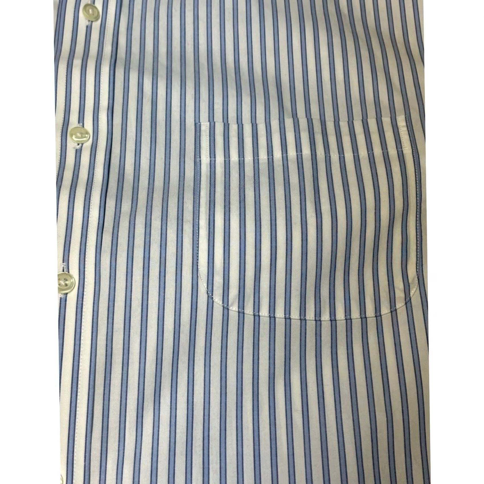 Brooks Brothers Brooks Brothers Mens Dress Shirt Striped Blue Regular Fit Non-Iron Supima Cotton Shirt 17-34 Button-Down Pocket Womens? Size US XL / EU 56 / 4 - 2 Thumbnail