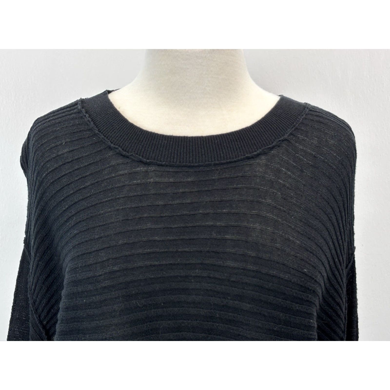 Vintage Sundance Black Oversized Ribbed Sweater Women’s Large Pullover Classic Size L / US 10 / IT 46 - 5 Thumbnail