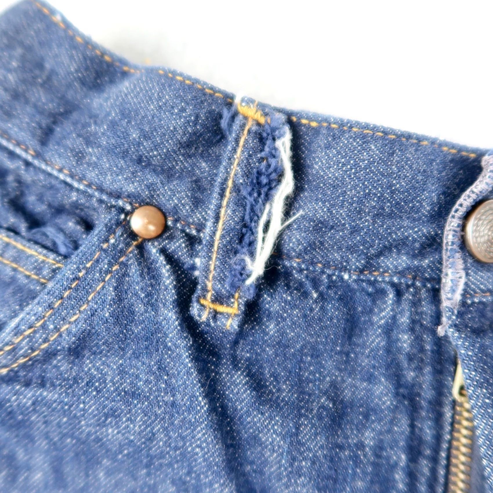 Vintage VINTAGE Denim Jeans Womens 21.5x27 Dark Wash Ranch Rodeo High Waist 5-Pocket Cowboy Southwestern 70s (S) Blue Junior? Size 28" / US 6 / IT 42 - 5 Thumbnail