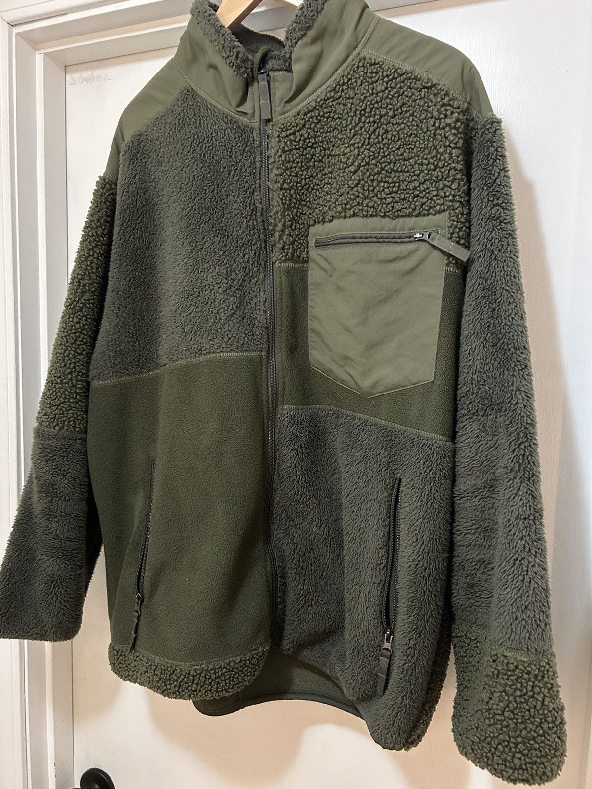 image of Engineered Garments x Uniqlo Fleece Jacket - Green - Xl, Men's