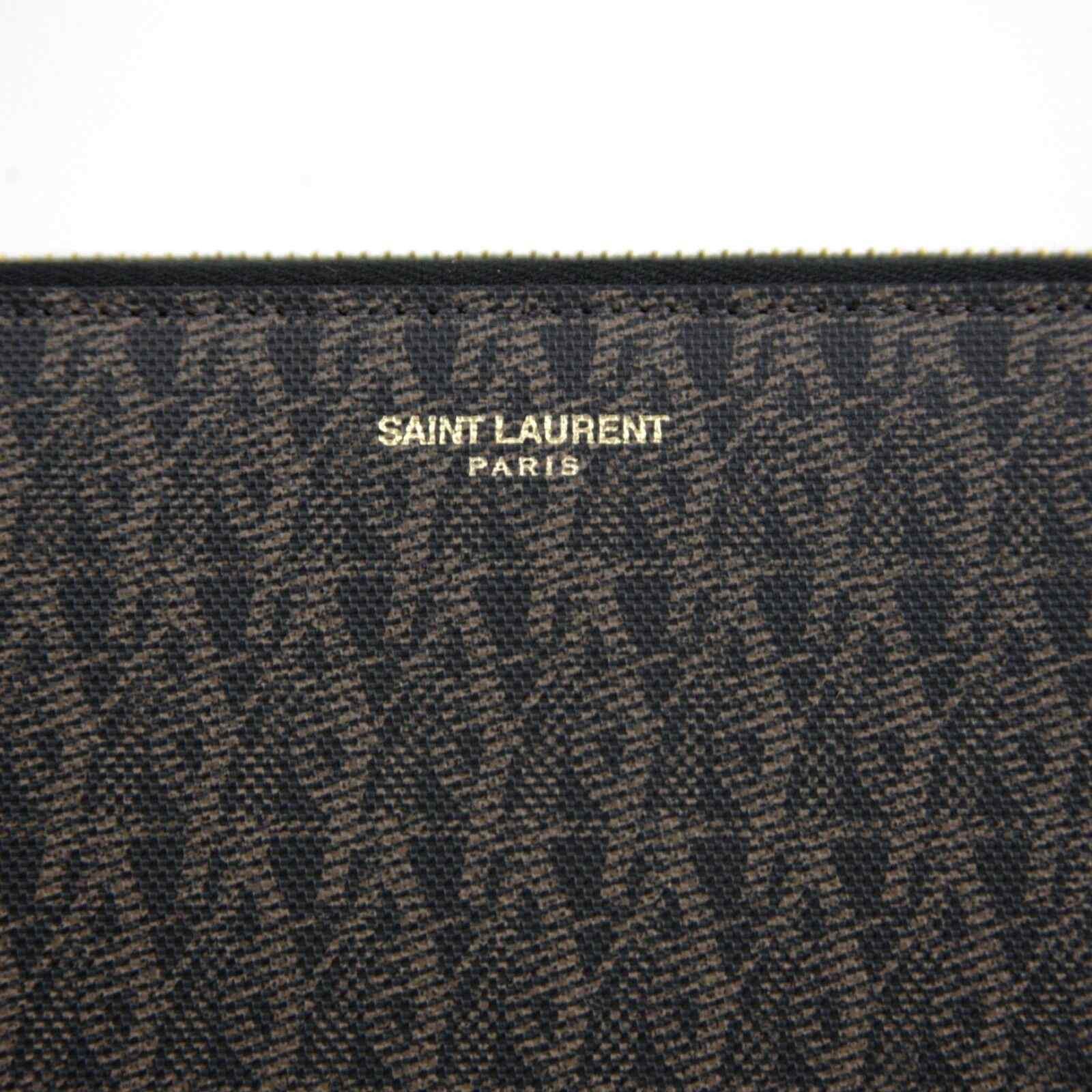 Yves Saint Laurent Saint Laurent YSL Black/Brown Leather Zip Around Wallet Size ONE SIZE - 2 Thumbnail