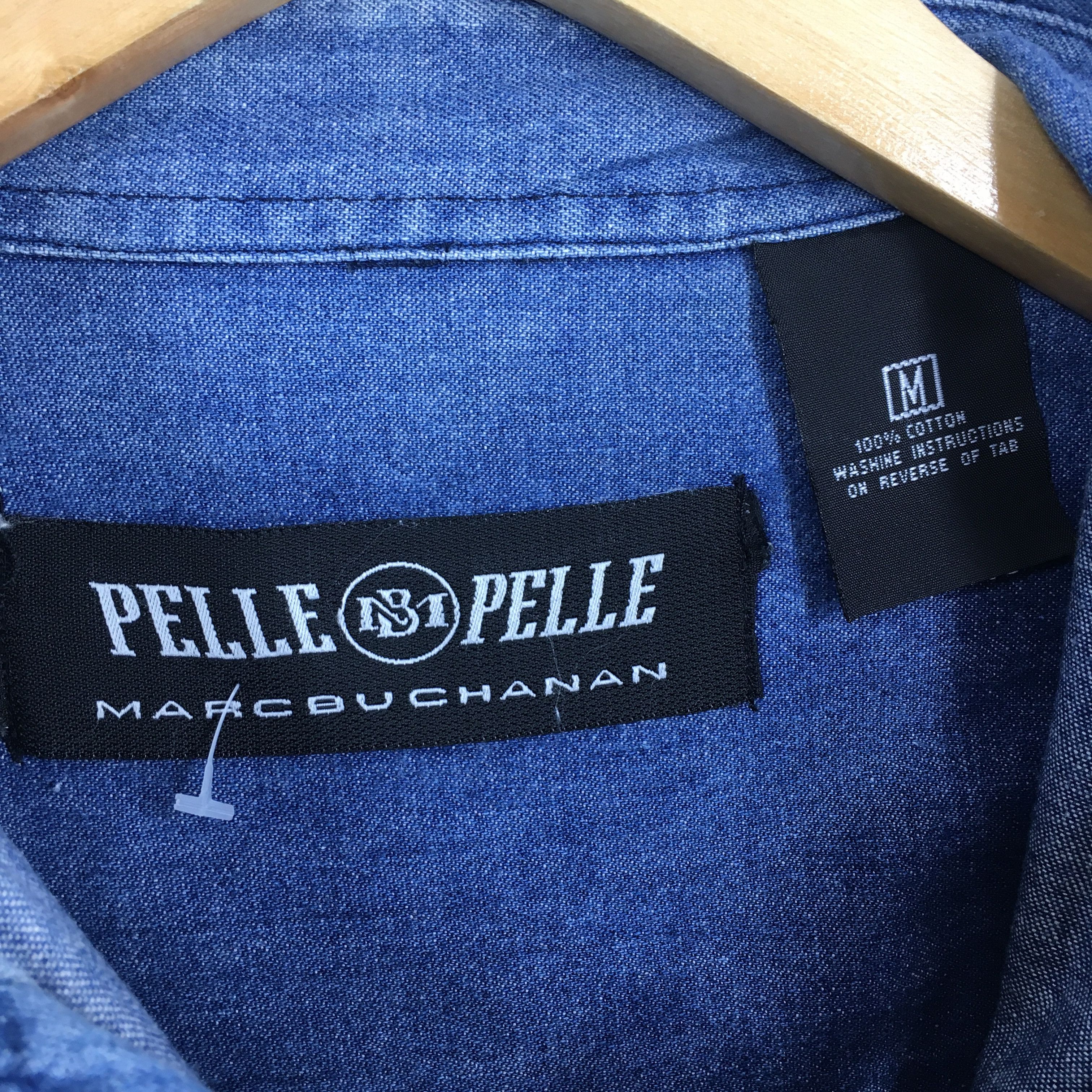 Marc Buchanan Pelle Pelle Totemic Object Art Denim Oxfords Shirt M Size US M / EU 48-50 / 2 - 5 Thumbnail